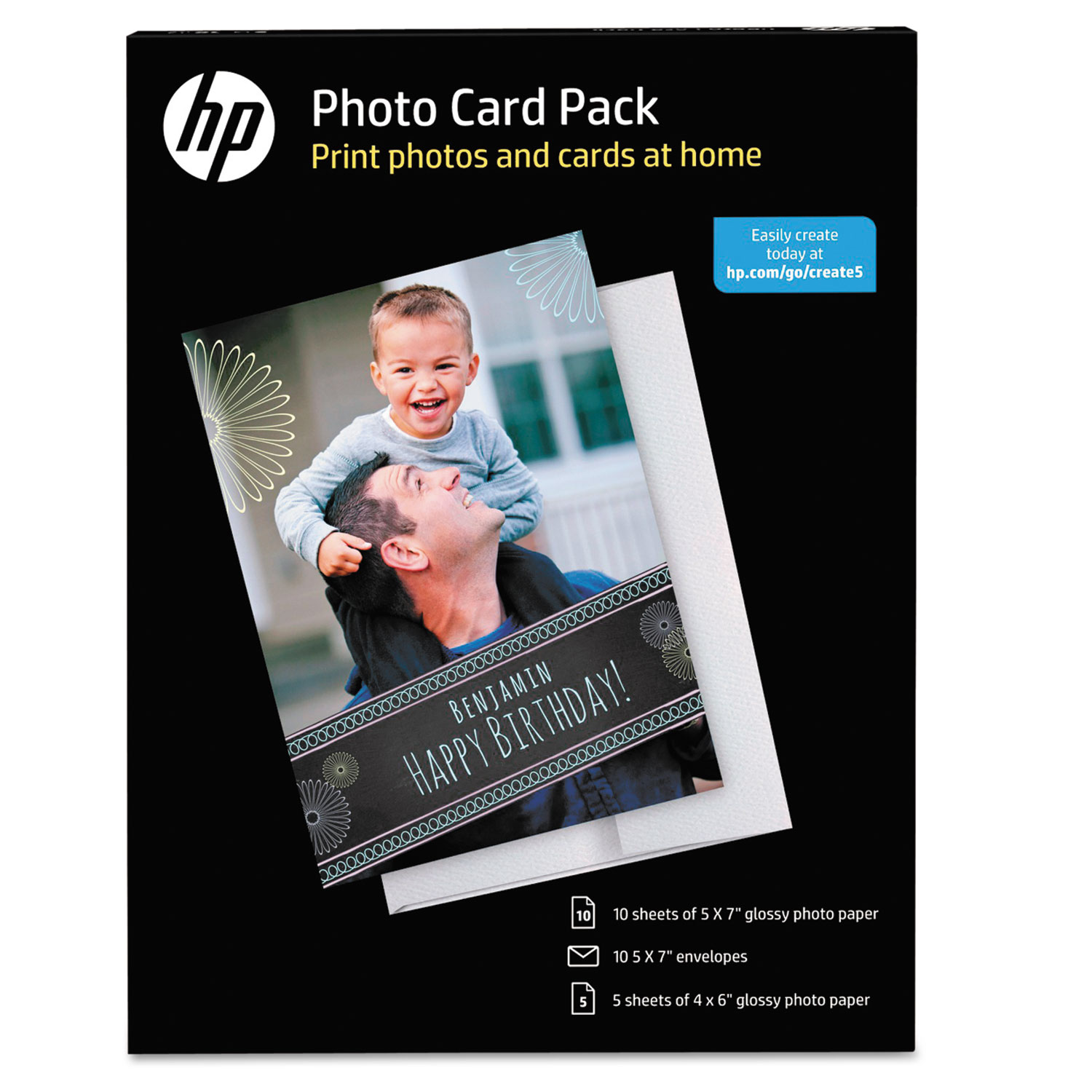 Photo Card Pack, Assorted Sheet Size, 10 Envelopes, White