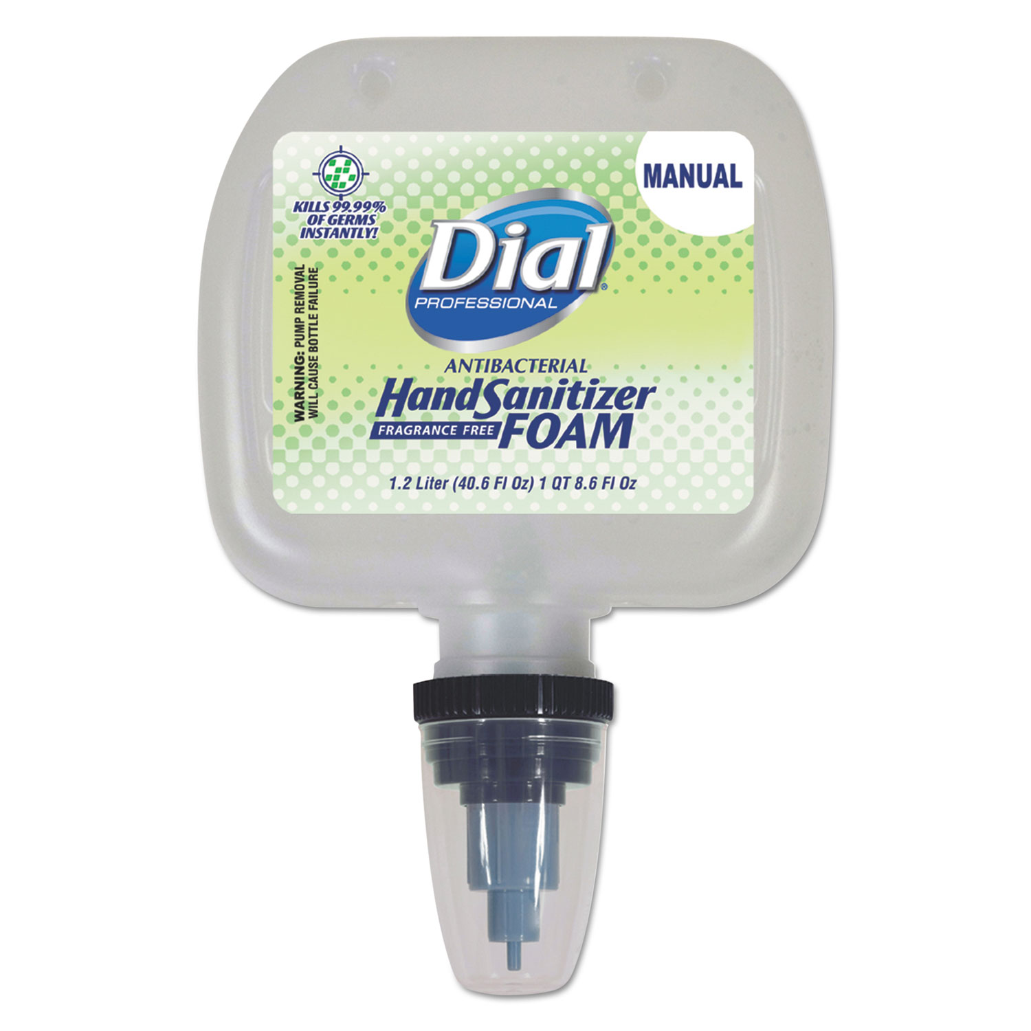  Dial Professional 1700005085 Antibacterial Foaming Hand Sanitizer, 1.2 L Refill, Fragrance-Free (DIA05085) 
