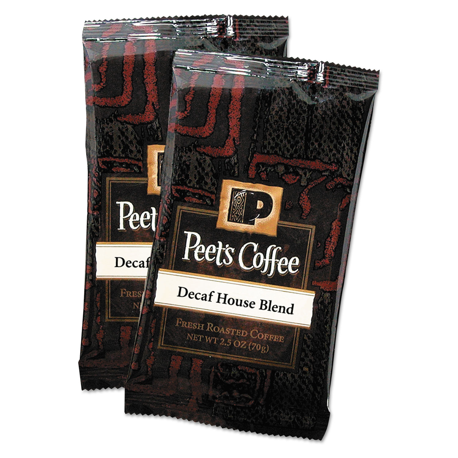  Peet's Coffee & Tea 504913 Coffee Portion Packs, House Blend, Decaf, 2.5 oz Frack Pack, 18/Box (PEE504913) 