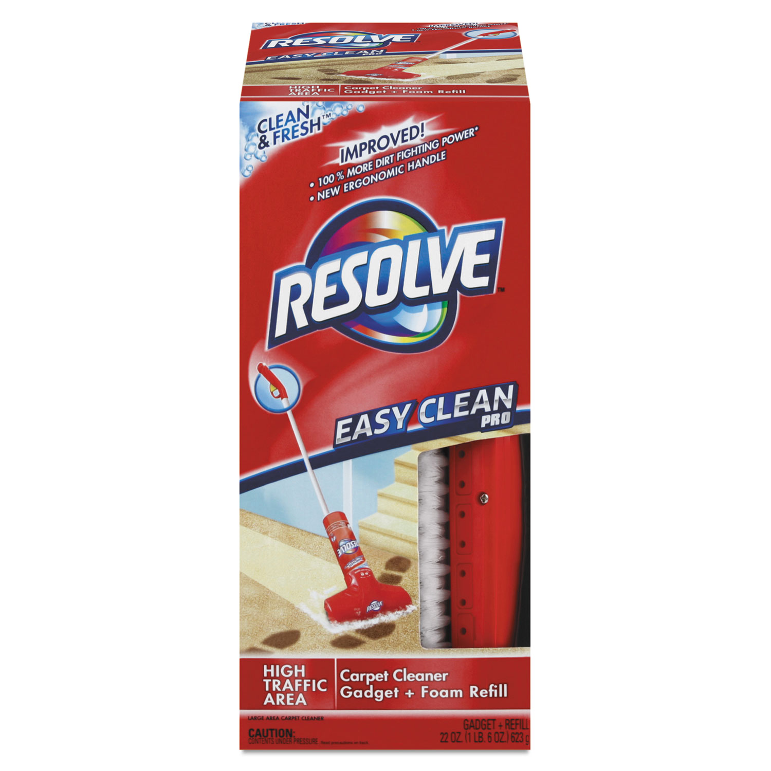  RESOLVE 19200-82844 Easy Clean Carpet Cleaning System W/Brush, Foam, 22 oz (RAC82844) 