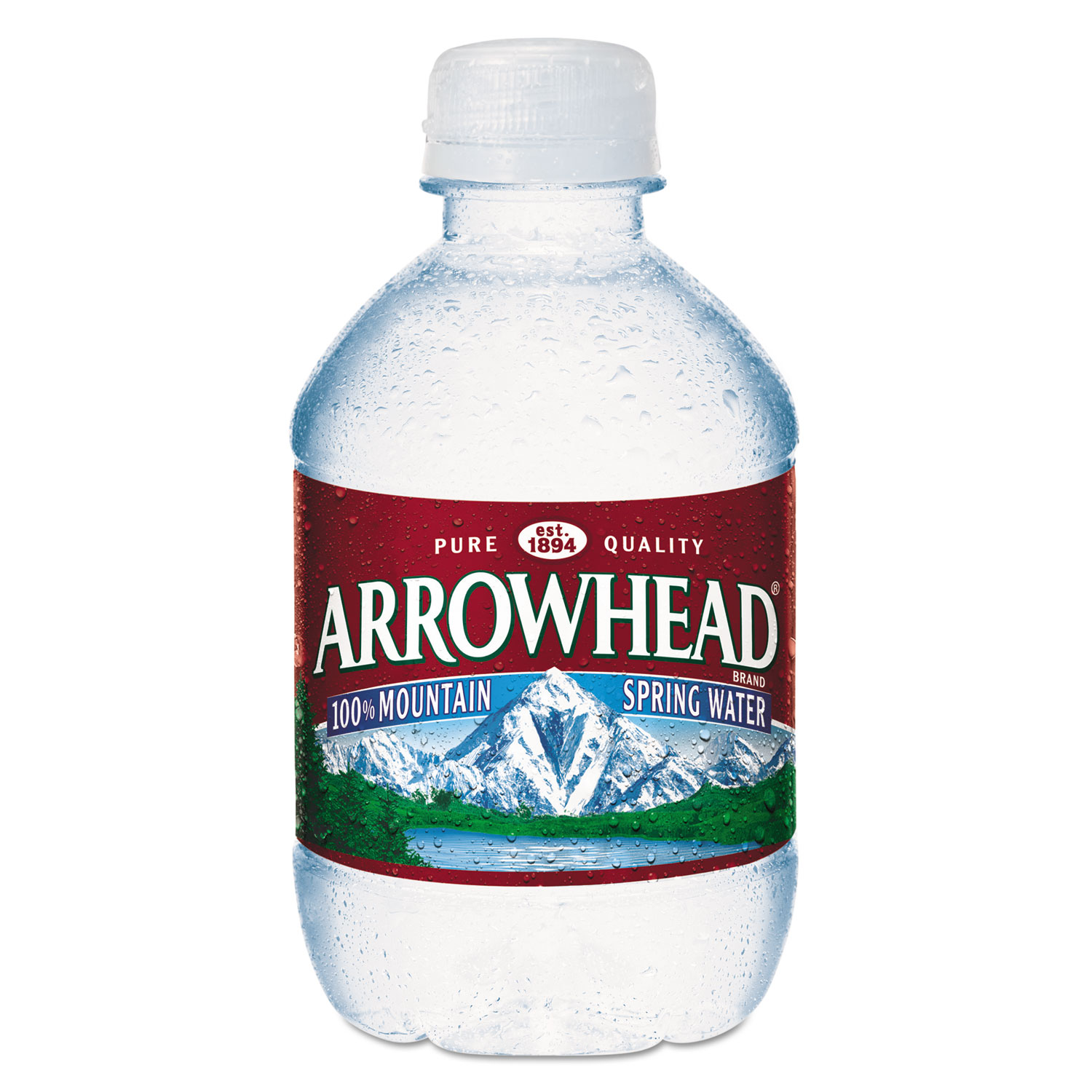  Arrowhead 827163 Natural Spring Water, 8 oz Bottle, 48 Bottles/Carton (NLE827163) 