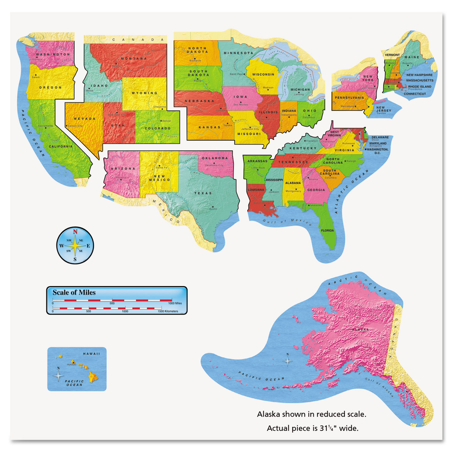  TREND T8160 Bulletin Board Box Sets, United States Map, 46 x 24 (TEPT8160) 