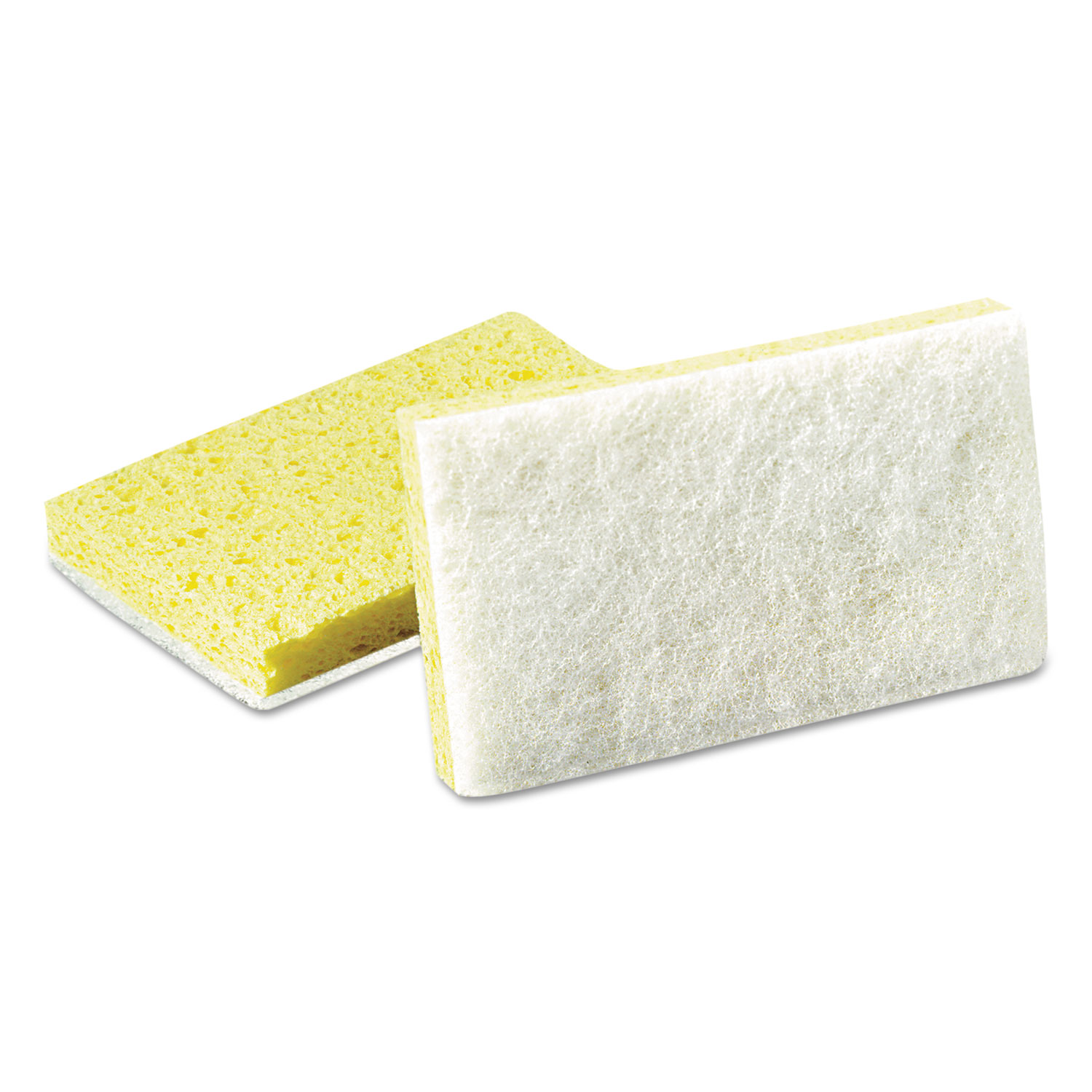  Scotch-Brite PROFESSIONAL 63 Light-Duty Scrubbing Sponge, #63, 3.5 x 5.63, Yellow/White, 20/Carton (MMM08251) 