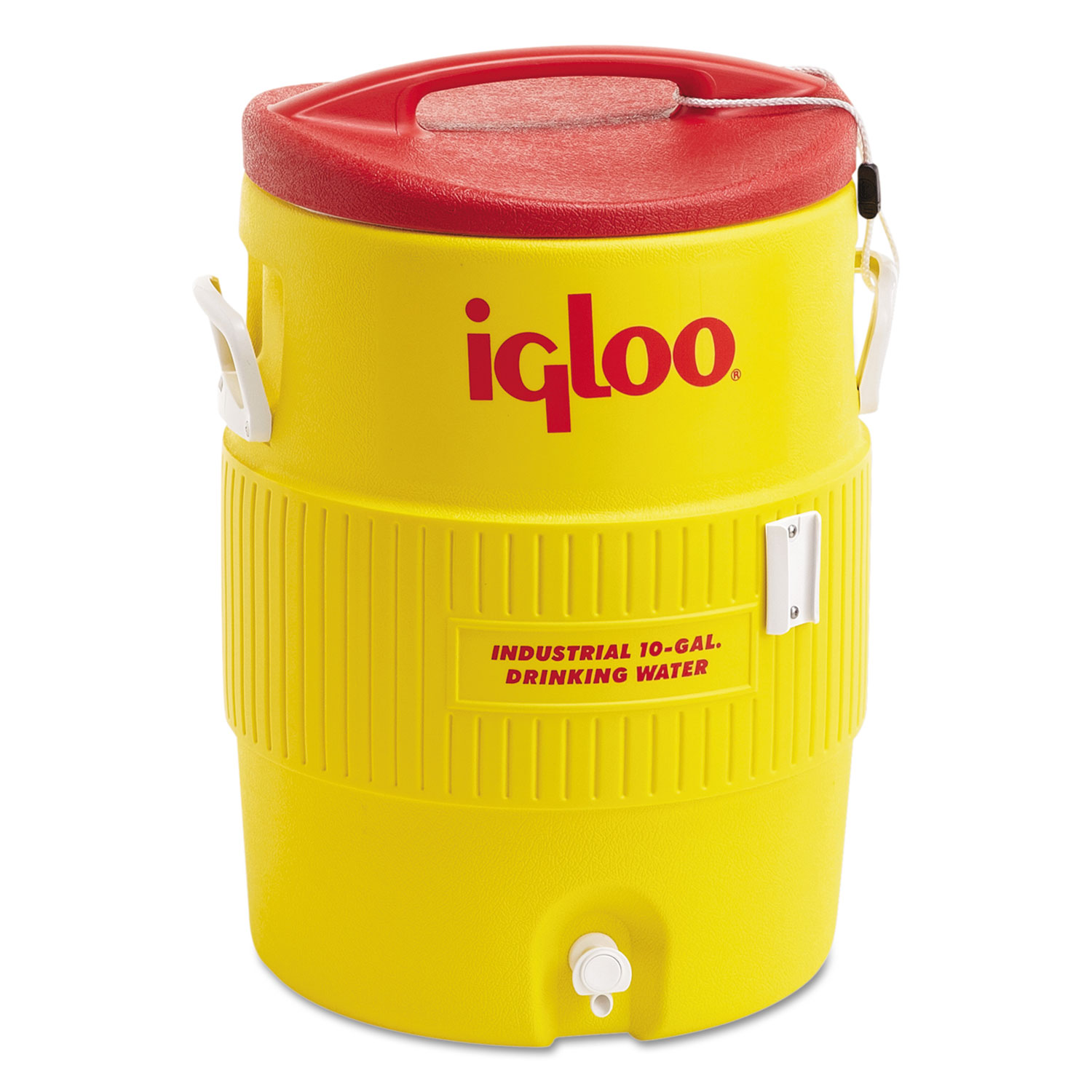  Igloo 4101 Industrial Water Cooler, 10 gal, Yellow/Red (IGL4101) 