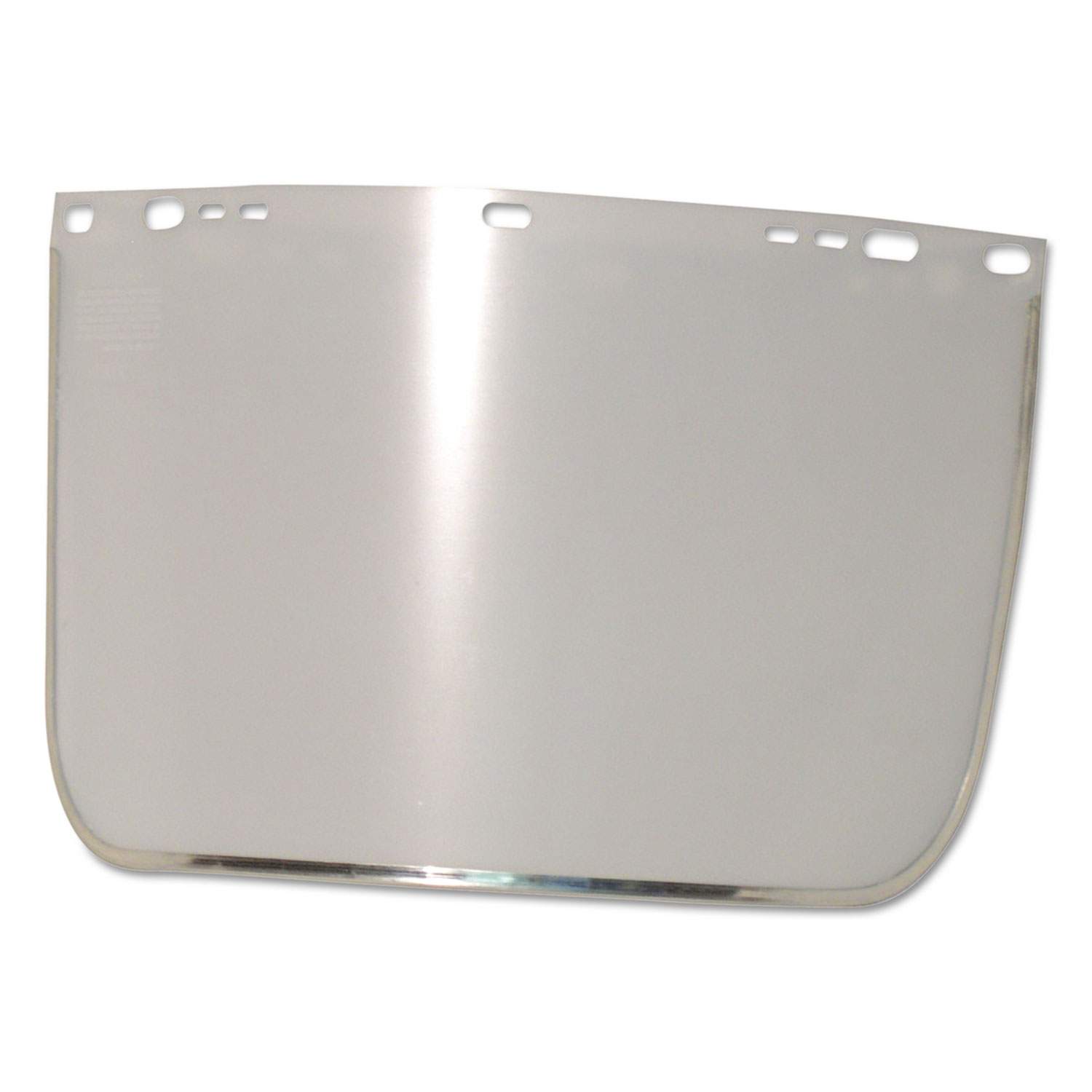 Face Shield Visor, 15 1/2 x 9, Clear, Bound, Plastic/Aluminum