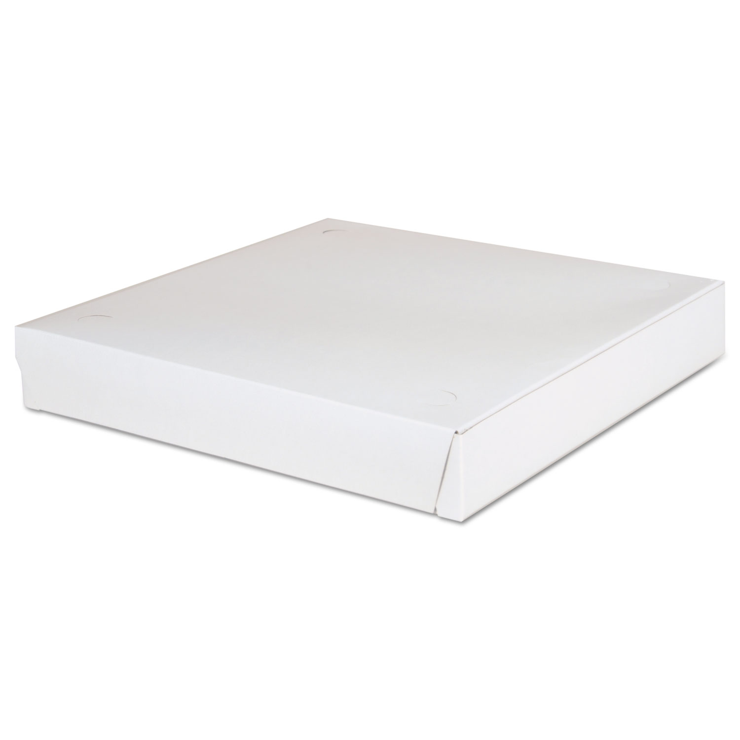 Lock-Corner Pizza Boxes, 12 x 12 x 1 7/8, White, 100/Carton