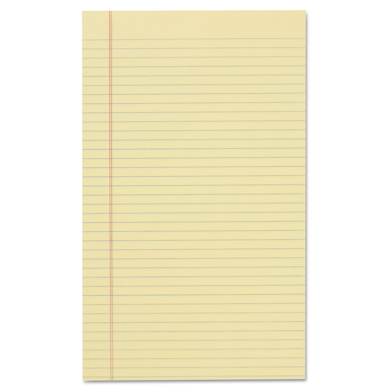 Glue Top Writing Pads, Legal Rule, Legal, Canary, 50 Sheet Pads/Pack, Dozen