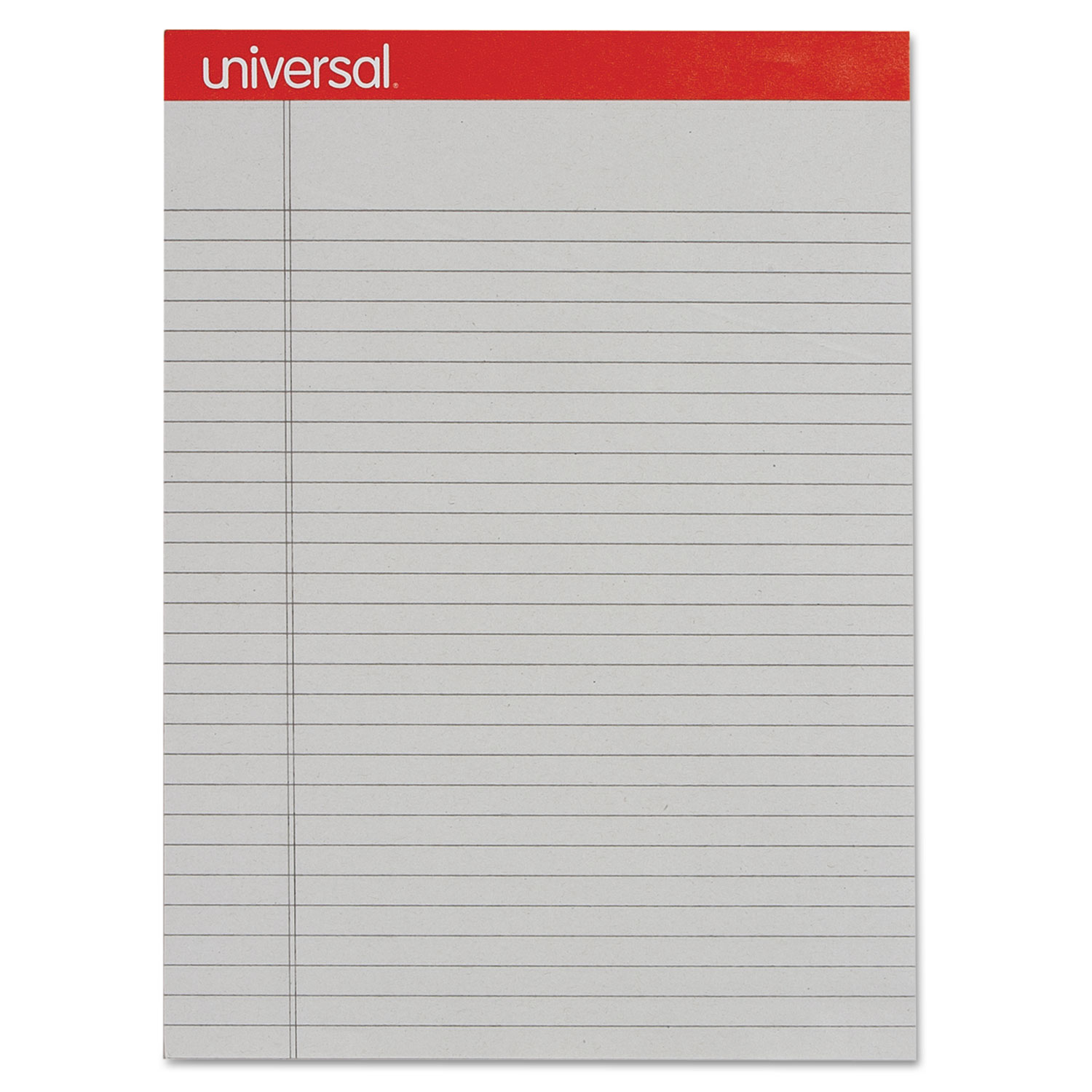 Colored Perforated Writing Pads, Wide/Legal Rule, 8.5 x 11, Gray, 50 Sheets, Dozen