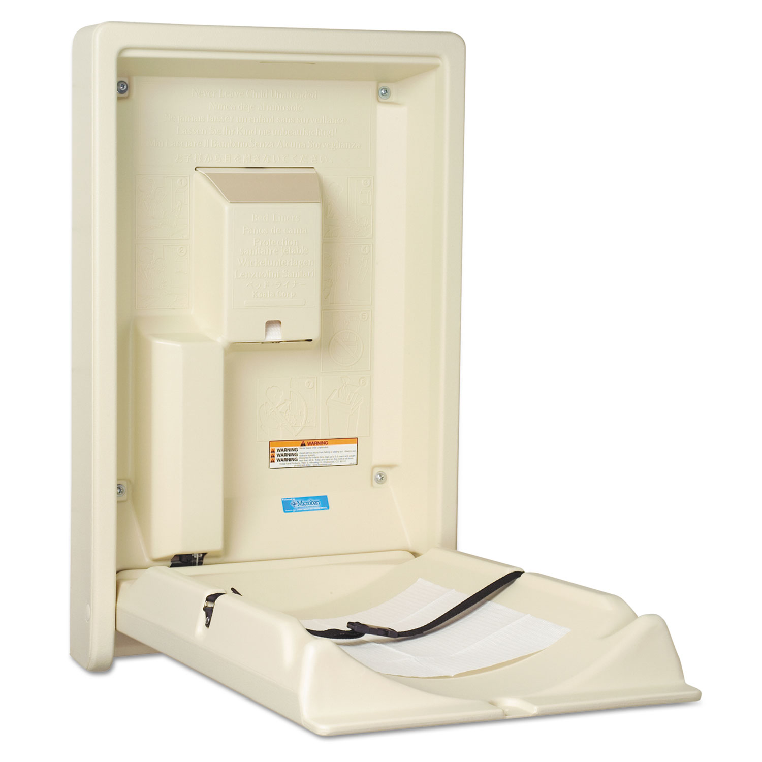 Standard Vertical Baby Changing Station, Cream