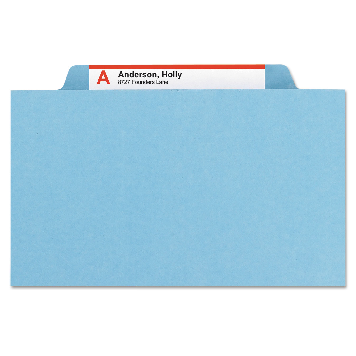 10/BX Pressboard End Tab Classification Folders Letter Six-Section Dark Blue 