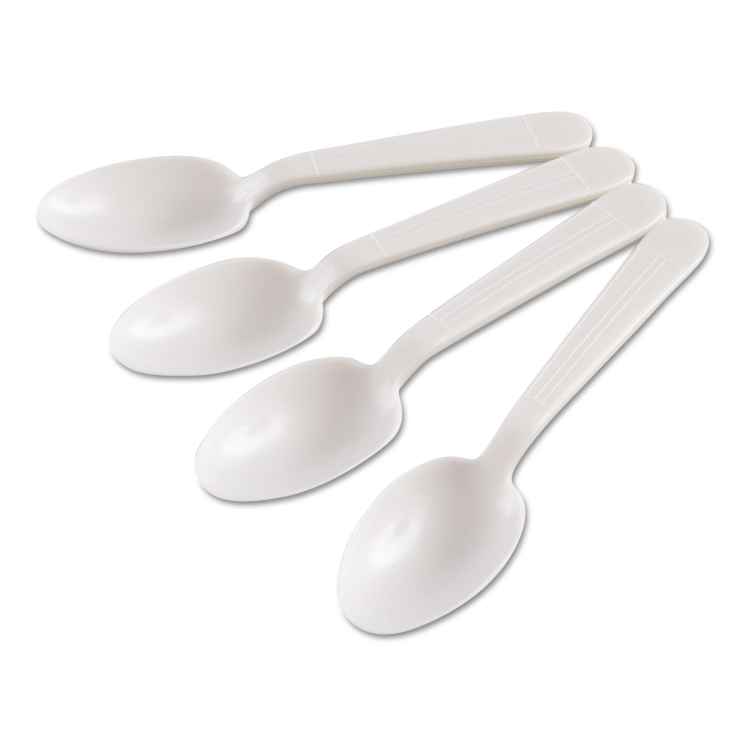  GEN GENHYWS Heavyweight Cutlery, Teaspoons, Polypropylene, White, 1000/Carton (GENHYWS) 