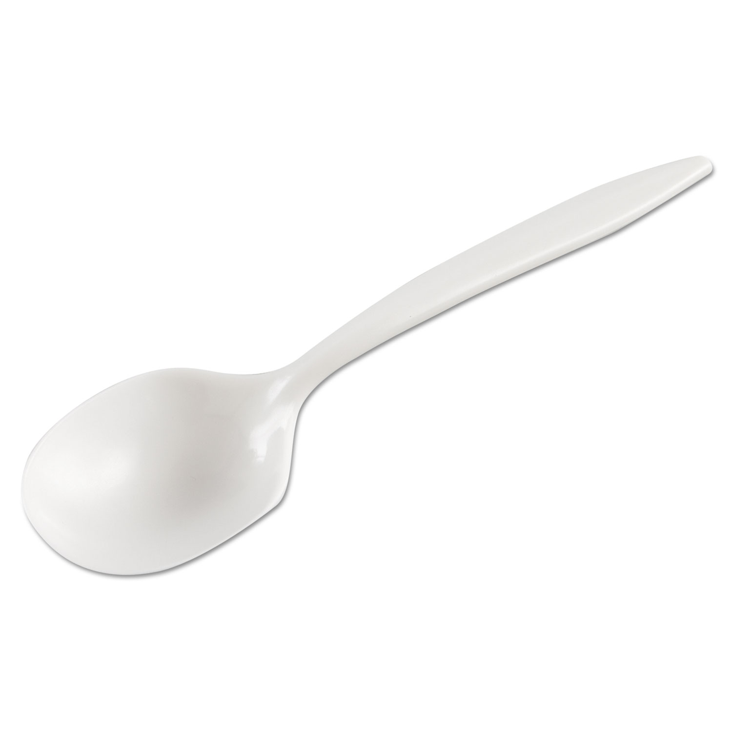 Medium-Weight Cutlery, Soup Spoon, White, 6 1/4