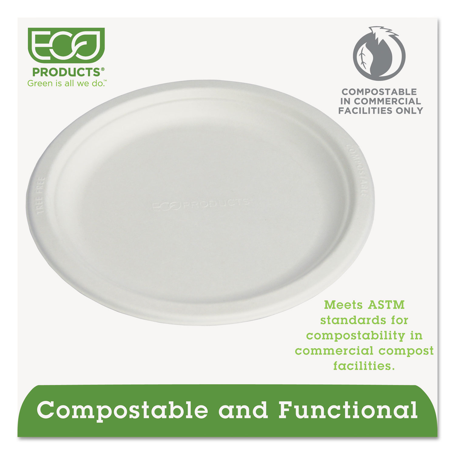 Renewable & Compostable Sugarcane Plates, 9