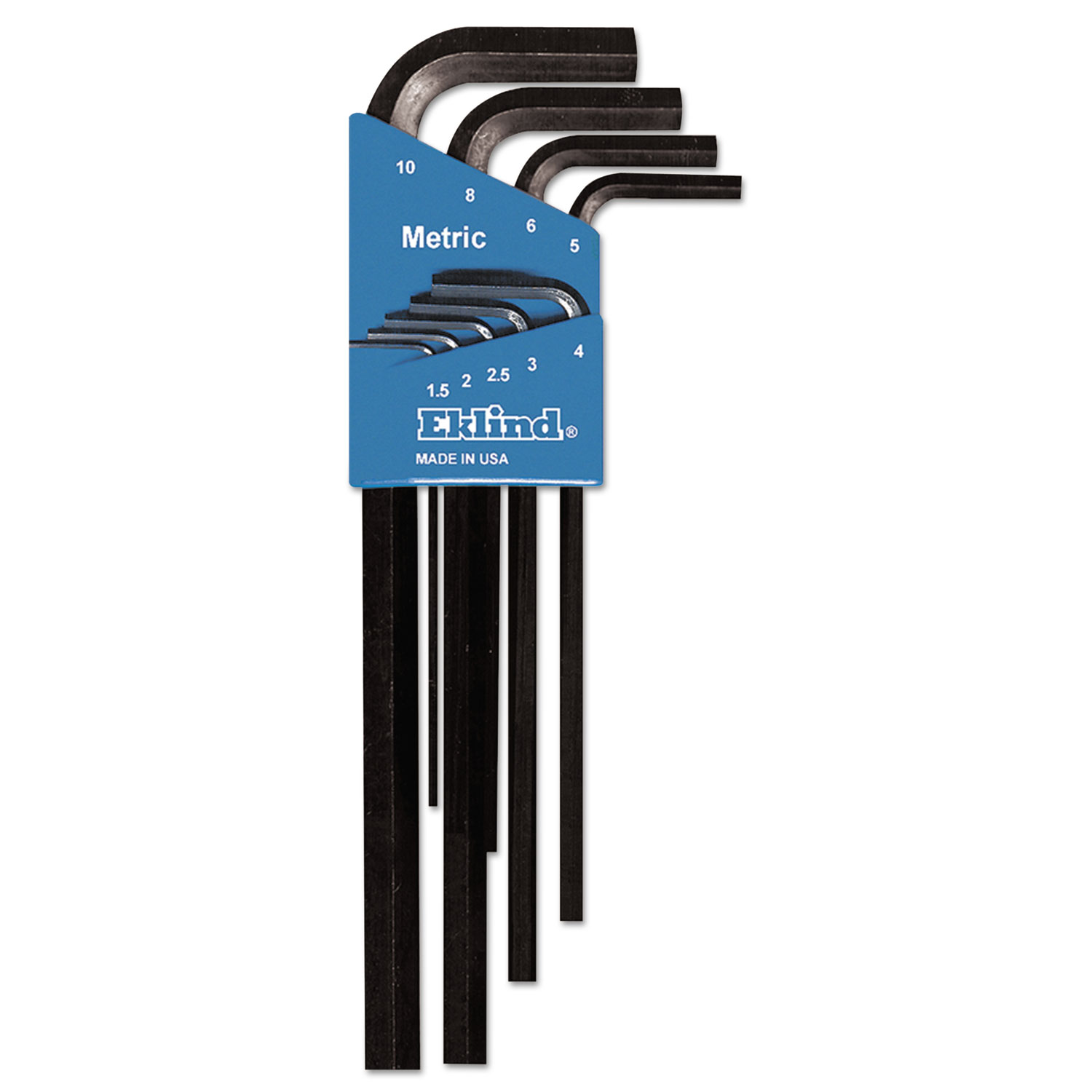 Nine-Piece Metric L-Wrench Hex Key Set, Long-Arm