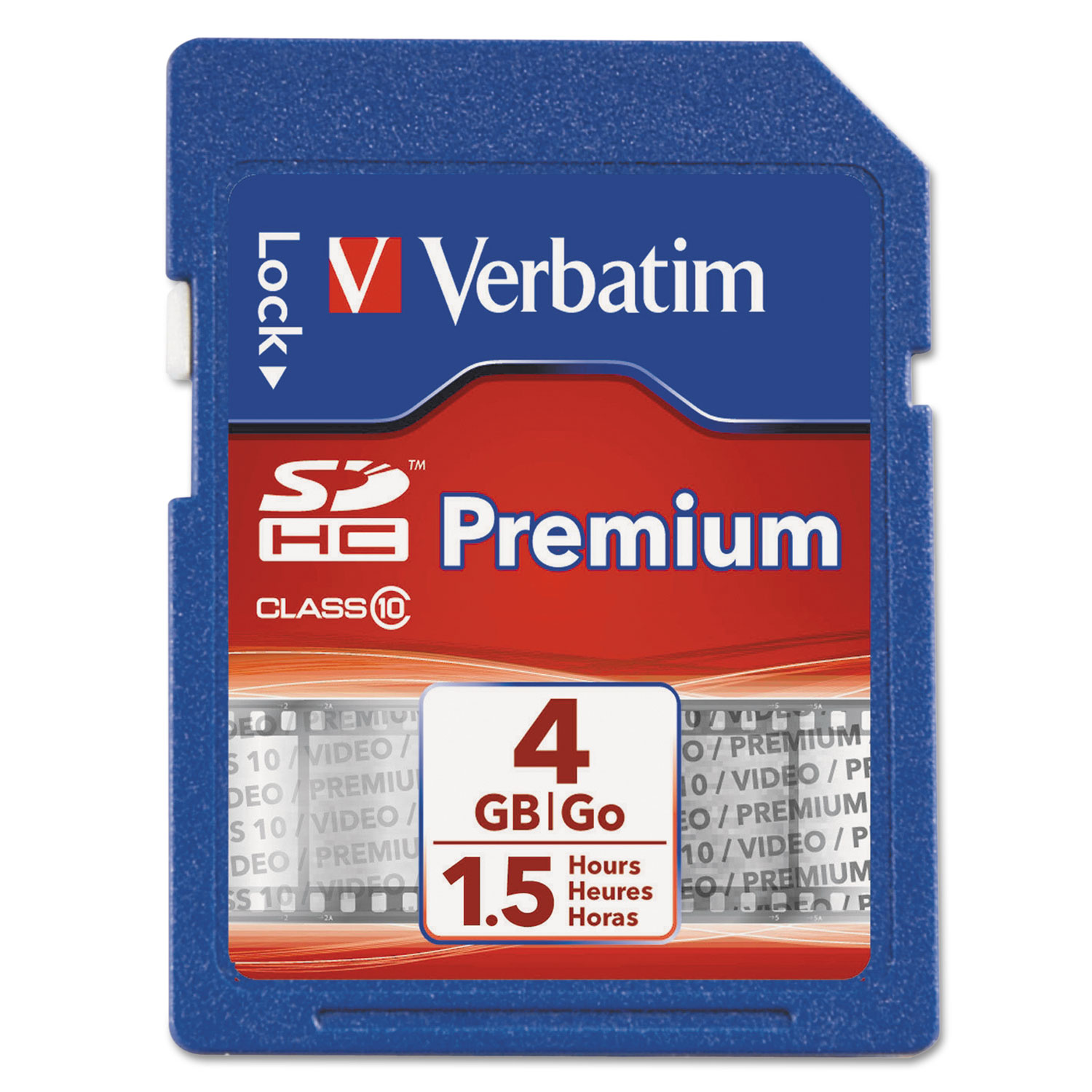 Premium SDHC Memory Card, Class 10, 4GB