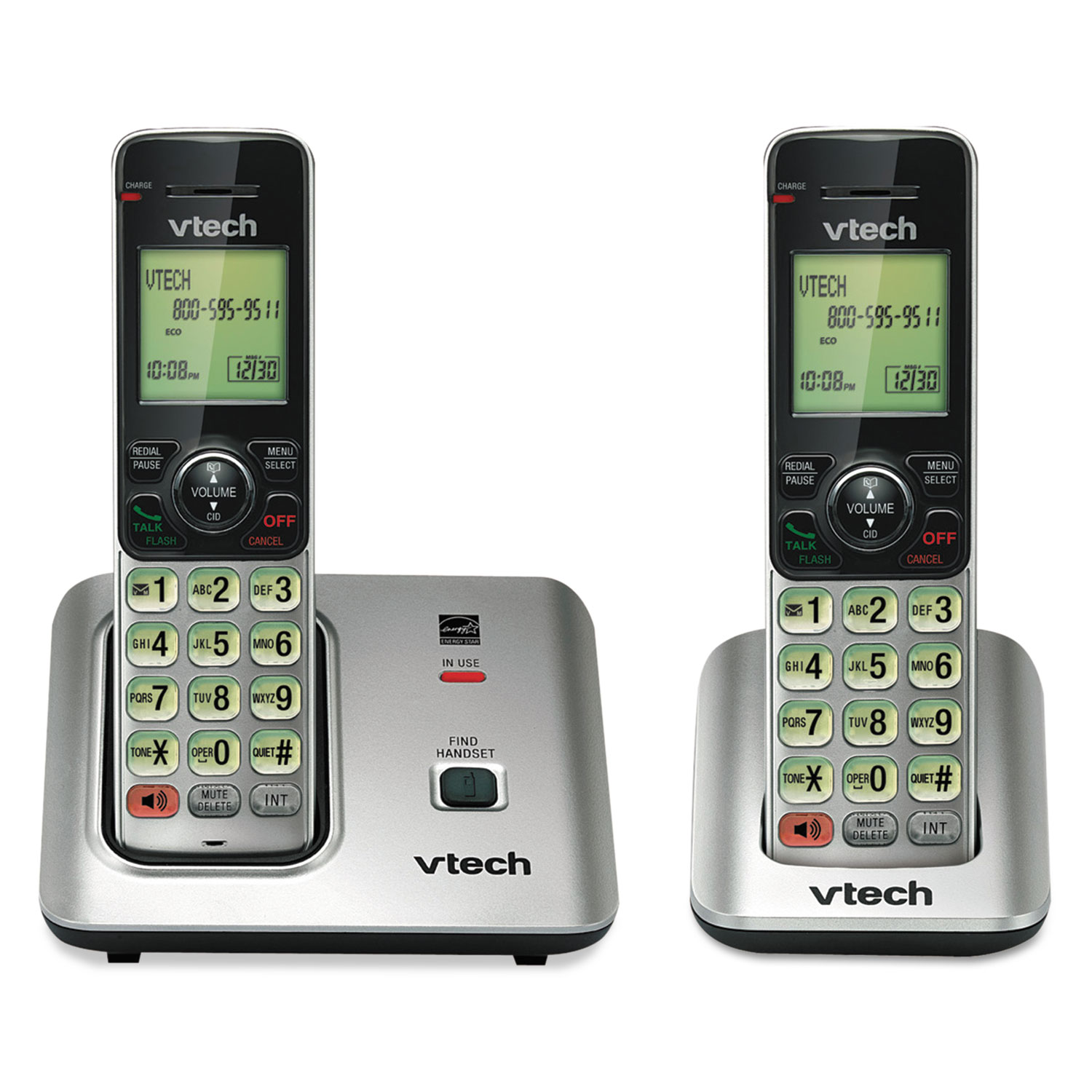  Vtech CS66192 CS6619-2 Cordless Phone System, Base and 1 Additional Handset (VTECS66192) 