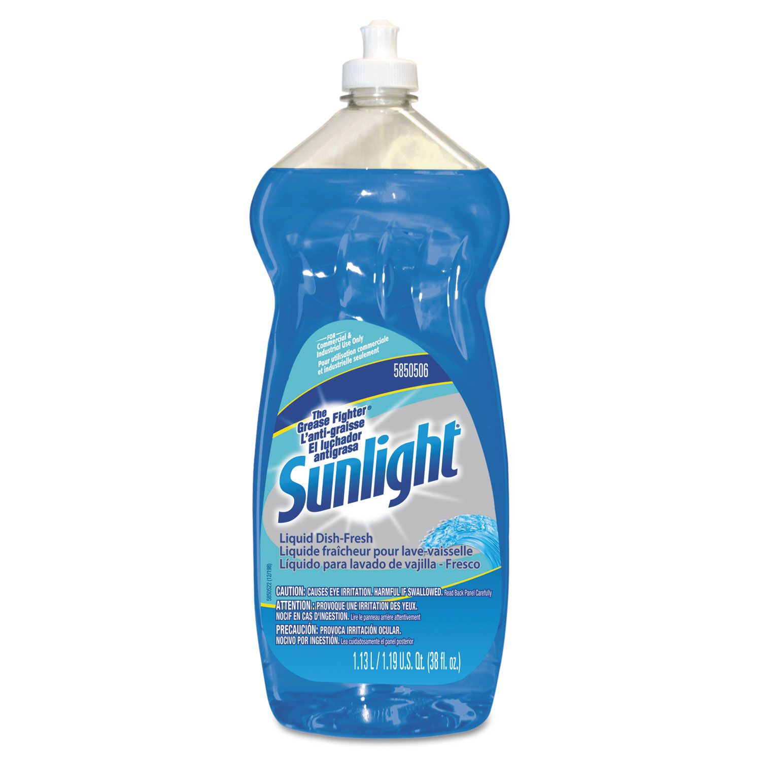 Liquid Dish Detergent, Fresh Scent, 38 oz Bottle, 9/Carton