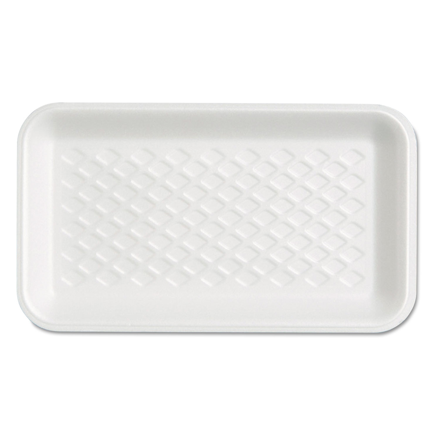  Genpak W1017S--- Supermarket Tray, Foam, White, 8-1/4x4-3/4x5/8, 125/Bag (GNPW1017S) 