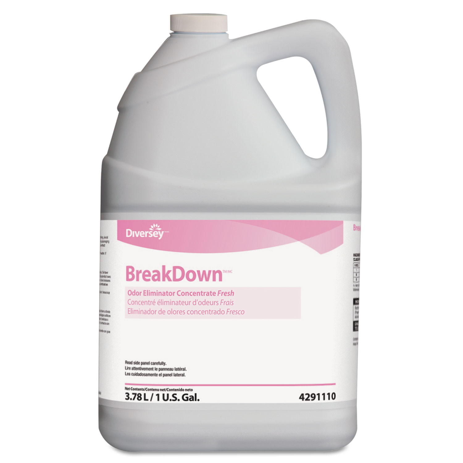  Diversey 94291110 Breakdown Odor Eliminator, Fresh Scent, Liquid, 1 gal Bottle (DVO94291110) 
