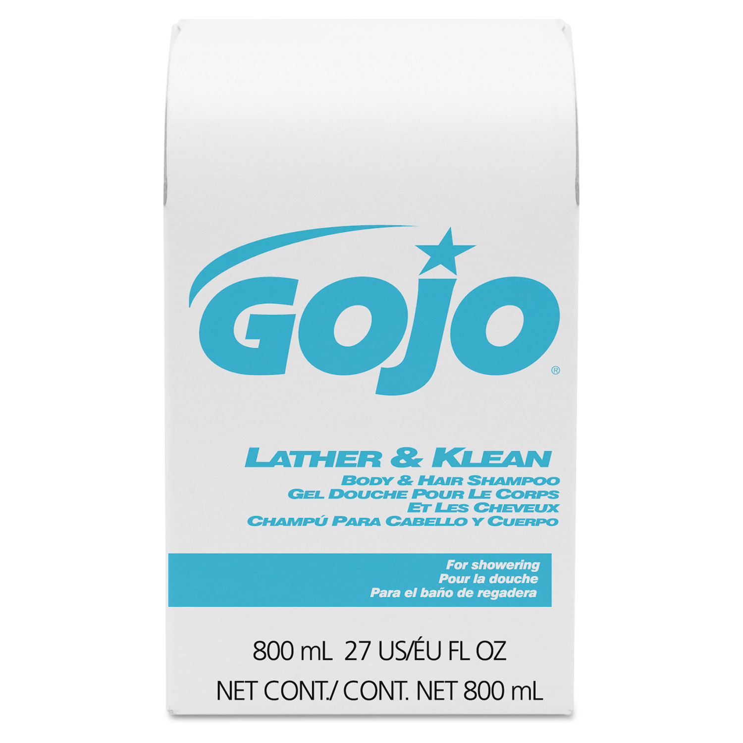 Lather & Klean Body & Hair Shampoo Refill, Pleasantly Scented, 800 ml