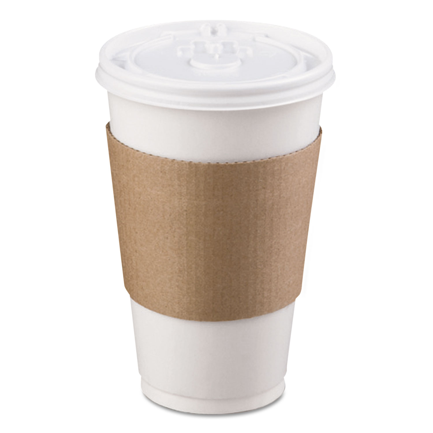 Coffee Clutch Hot Cup Sleeve, Brown, 1200/Carton