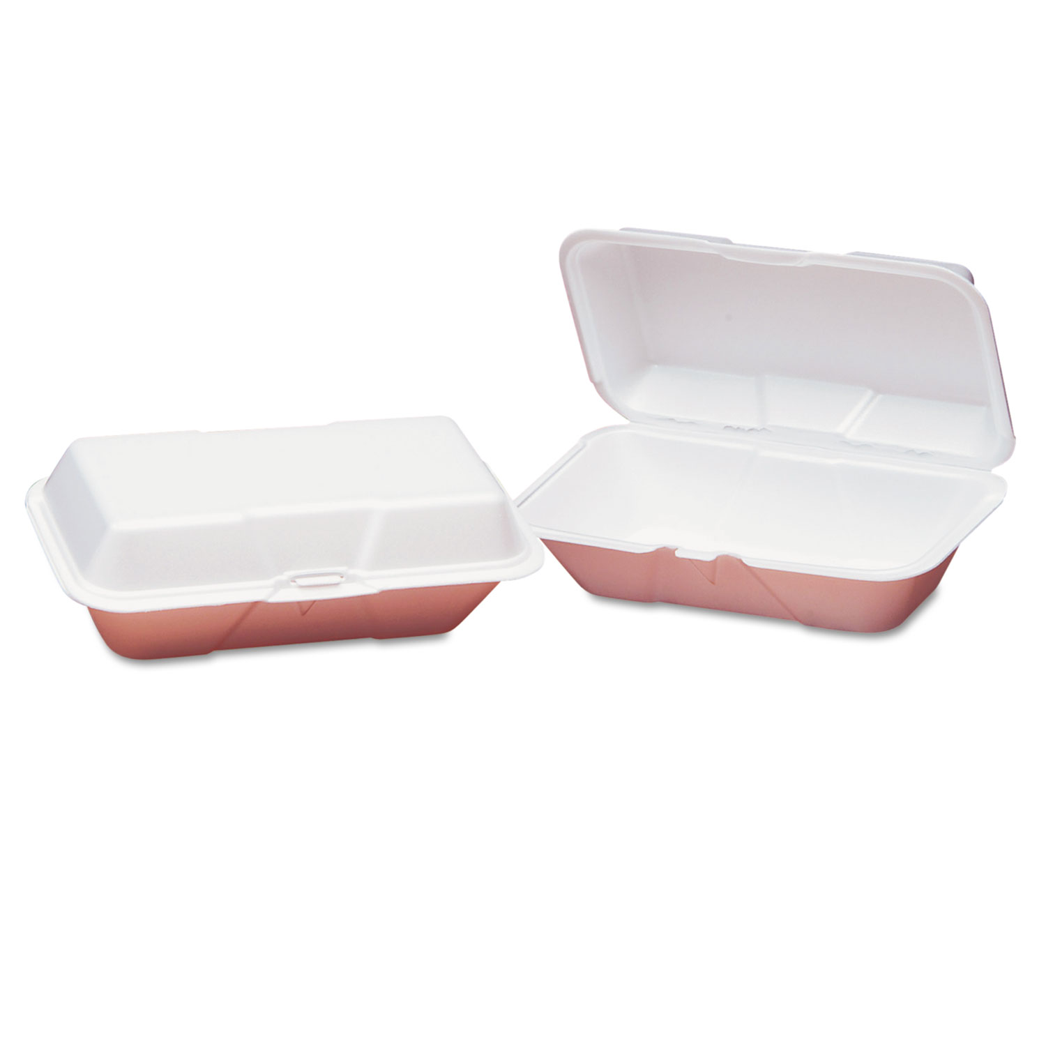  Genpak 21900--- Foam Hoagie Hinged Container, Large, White, 9-1/2x5-1/4x3-1/2, 100/Bag (GNP21900) 