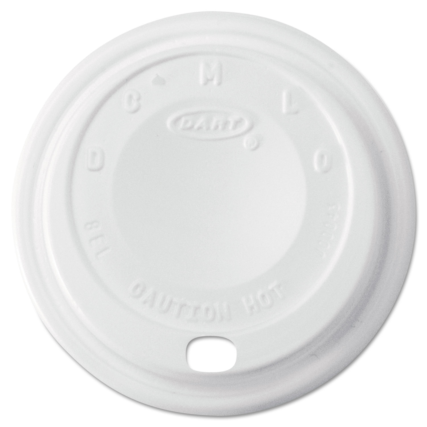  Dart 8EL Cappuccino Dome Sipper Lids, 8-10oz Cups, White, 1000/Carton (DCC8EL) 