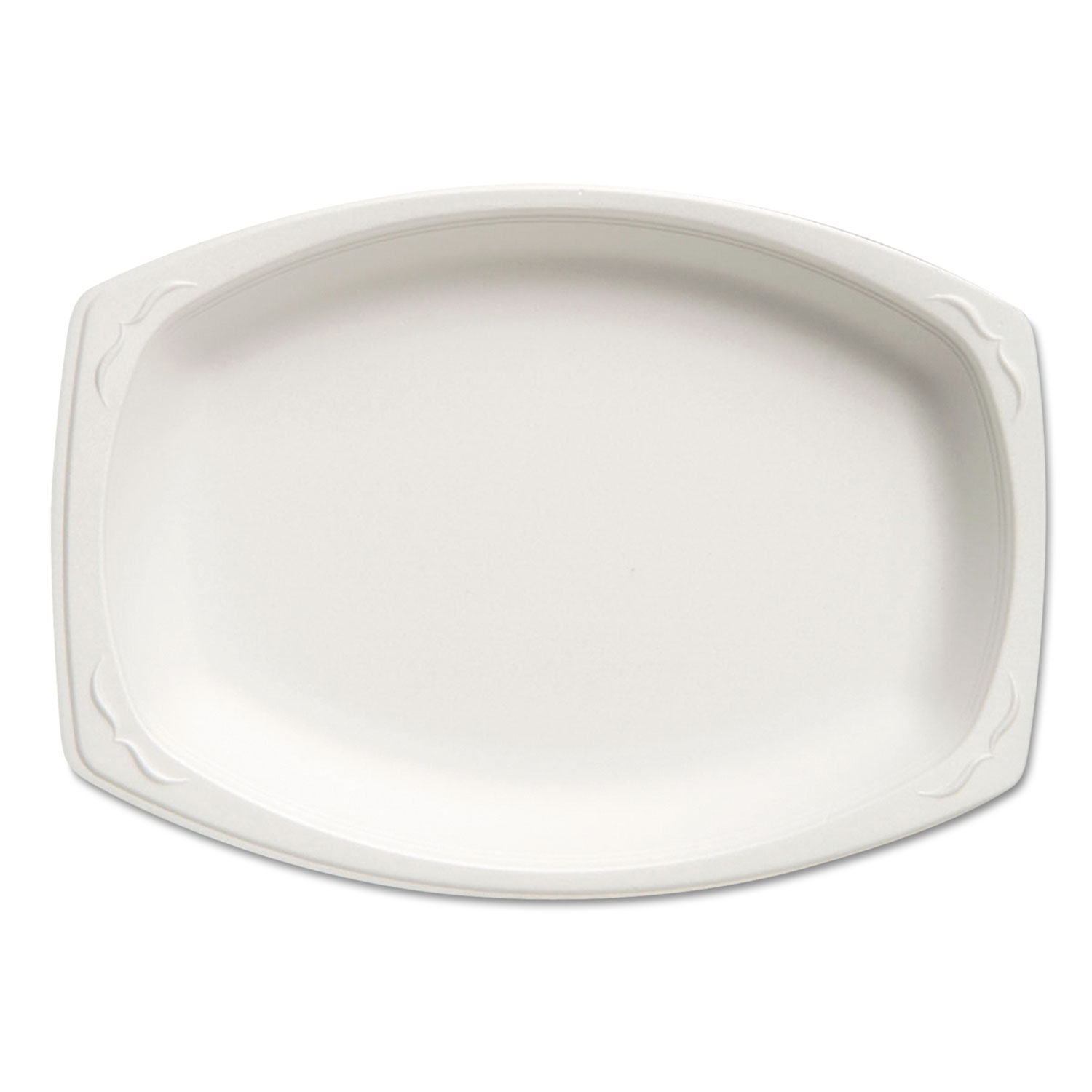  Genpak 87900--- Celebrity Foam Platters, 7 x 9, White, 125/Pack, 4 Packs/Carton (GNP87900) 