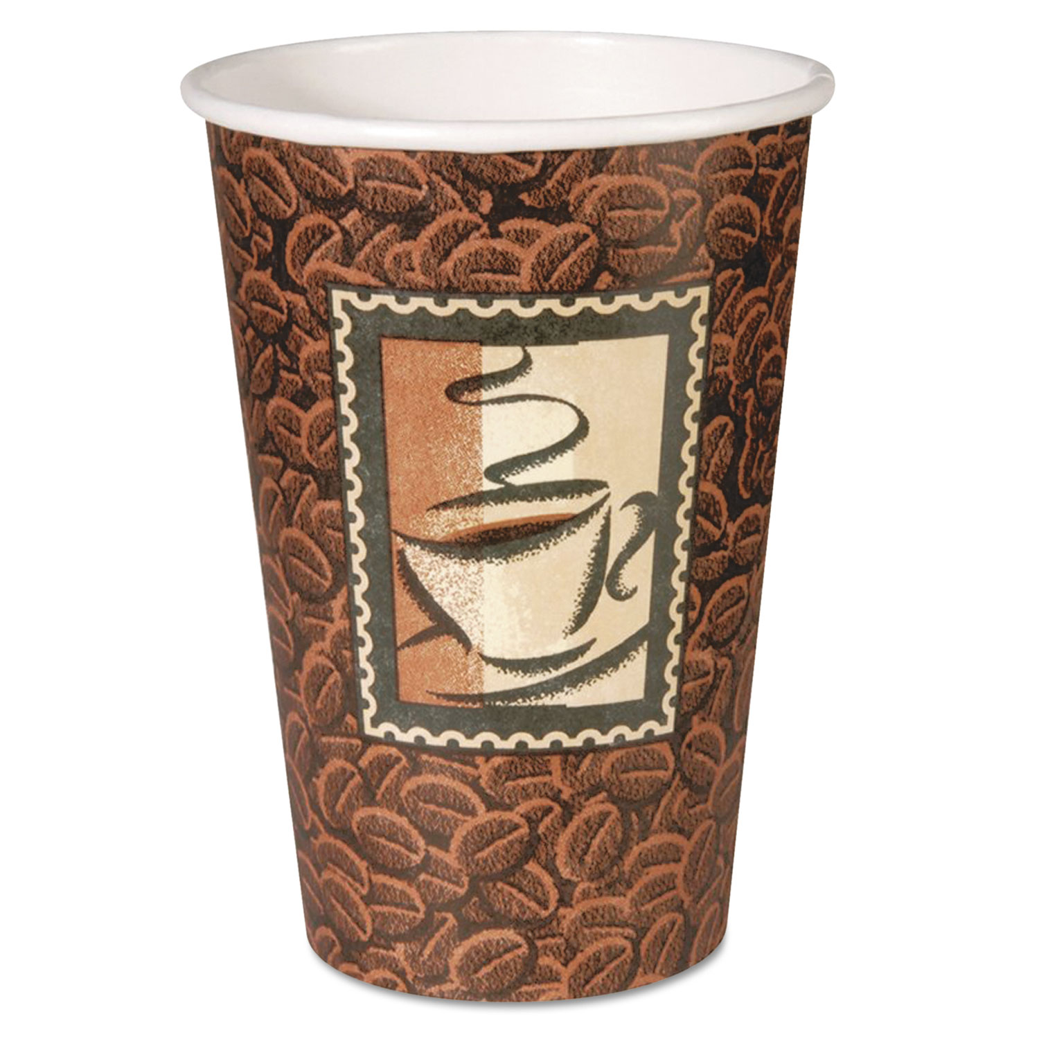  Dixie 2346DJ Polycoated Paper Cup, Hot, 16 oz., Java Design, Brown, 50/Bag (DXE2346DJ) 