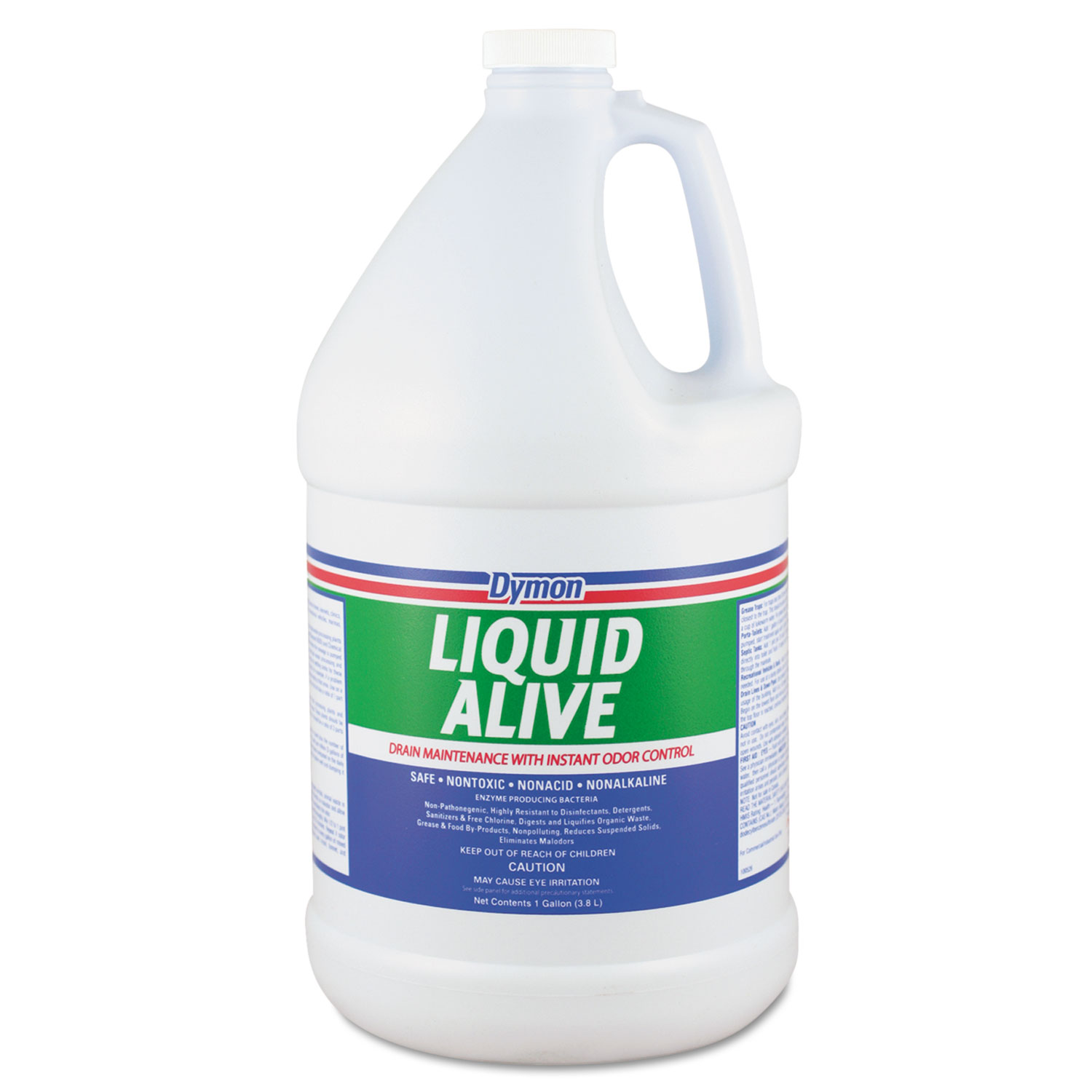  Dymon 23301 LIQUID ALIVE Enzyme Producing Bacteria, 1gal, Bottle, 4/Carton (ITW23301) 