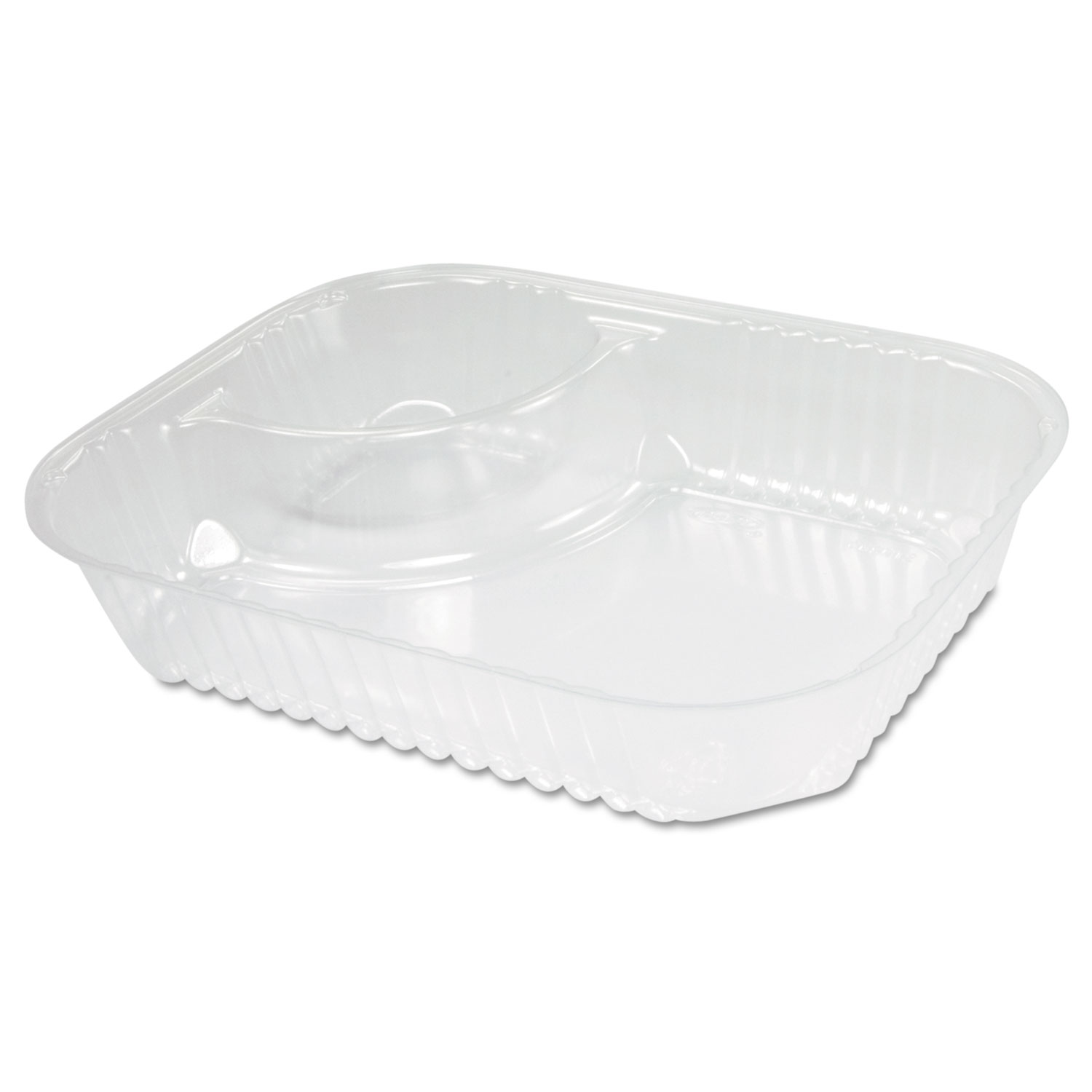  Dart C68NT2 ClearPac Large Nacho Tray, 2-Compartments, Clear, 500/Ctn (DCCC68NT2) 