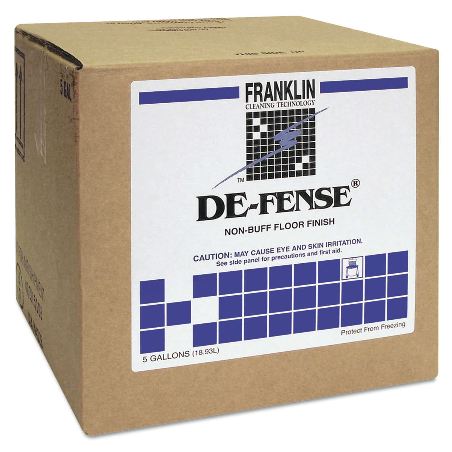 Franklin Cleaning Technology® DE-FENSE Non-Buff Floor Finish, Liquid, 5 gal. Box