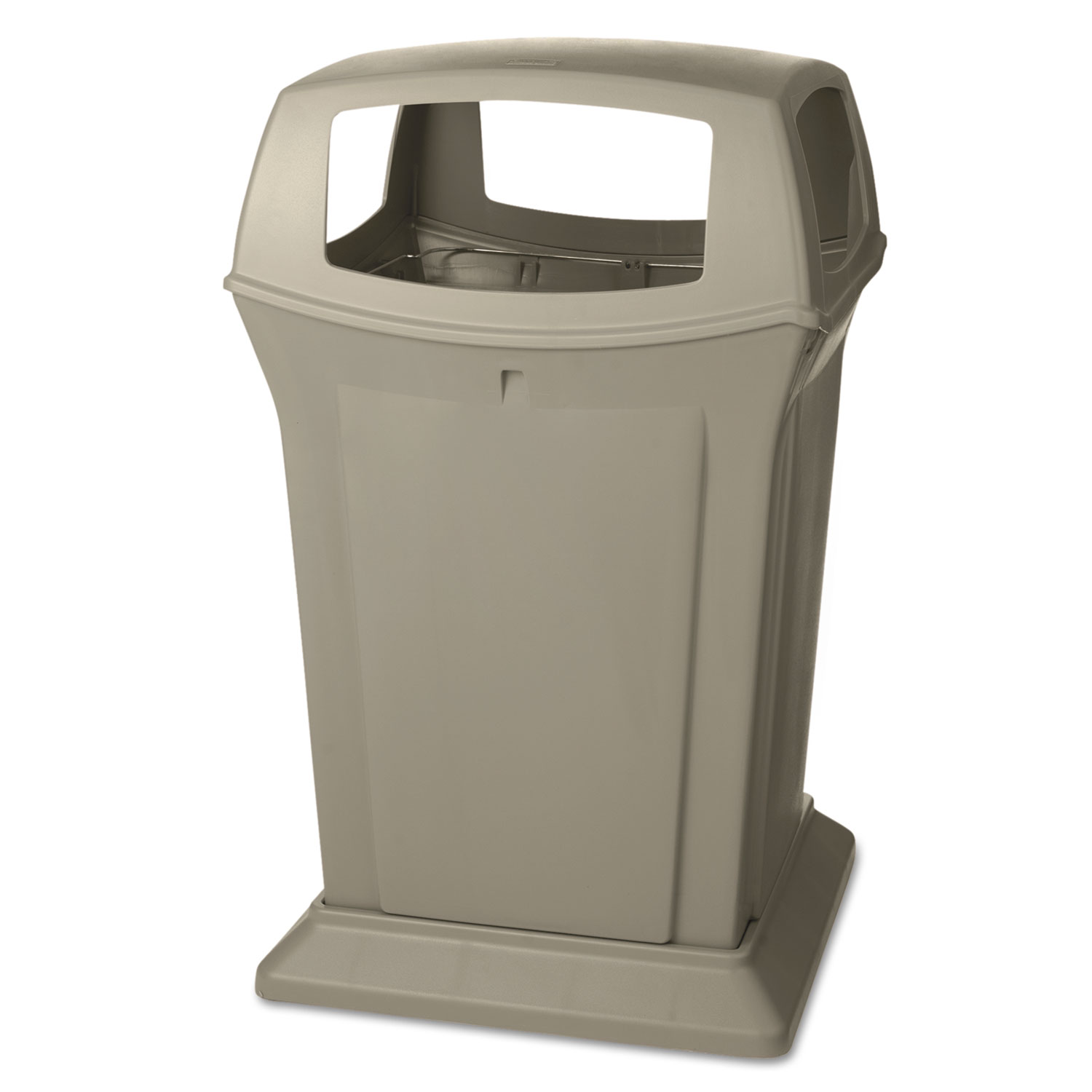 Rubbermaid Commercial Ranger Fire-Safe Container, Square, 45 gal, Beige