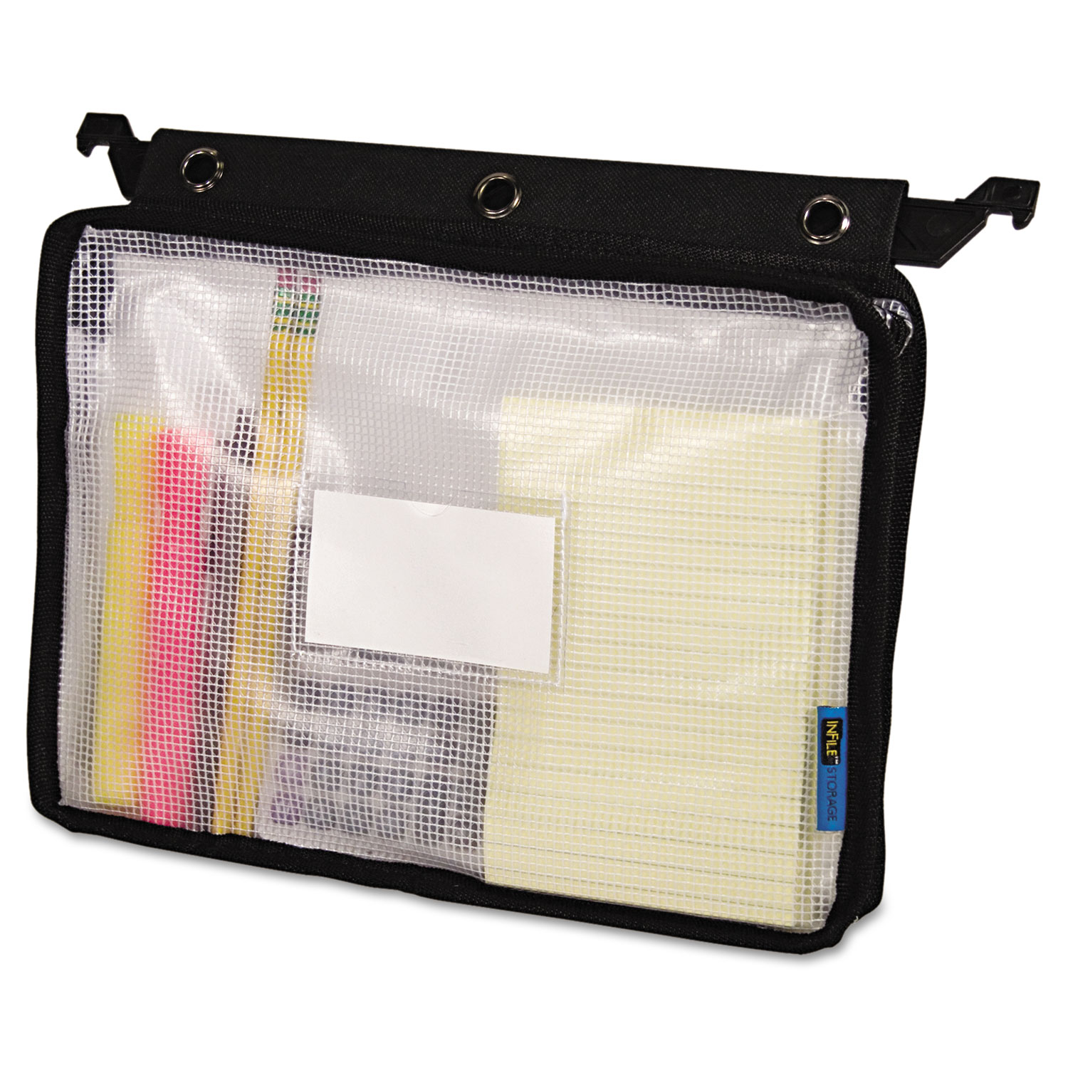 Binder Pencil Pouch, 10 x 7.38, Black/Clear - Office Express