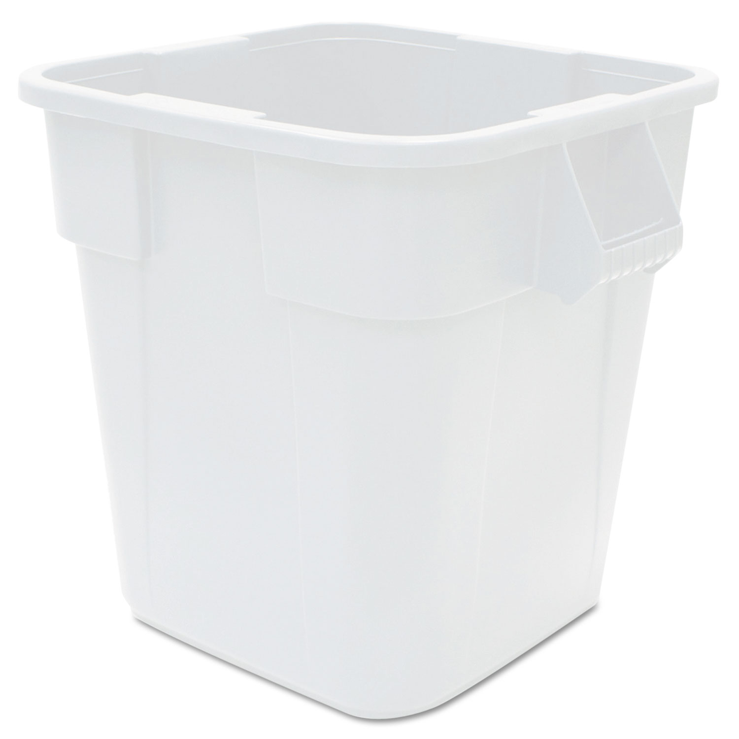Brute Container, Square, Polyethylene, 40 gal, White