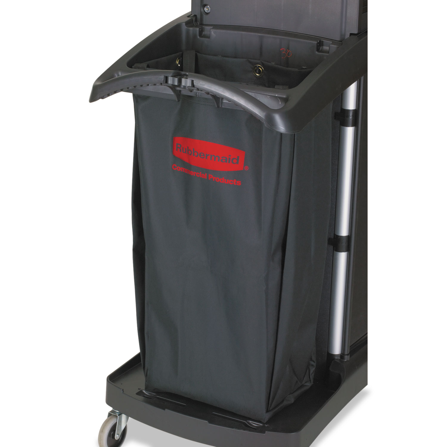 Fabric Cleaning Cart Bag, 26 gal, Black, 17 1/2w x 10 1/2d x 33h