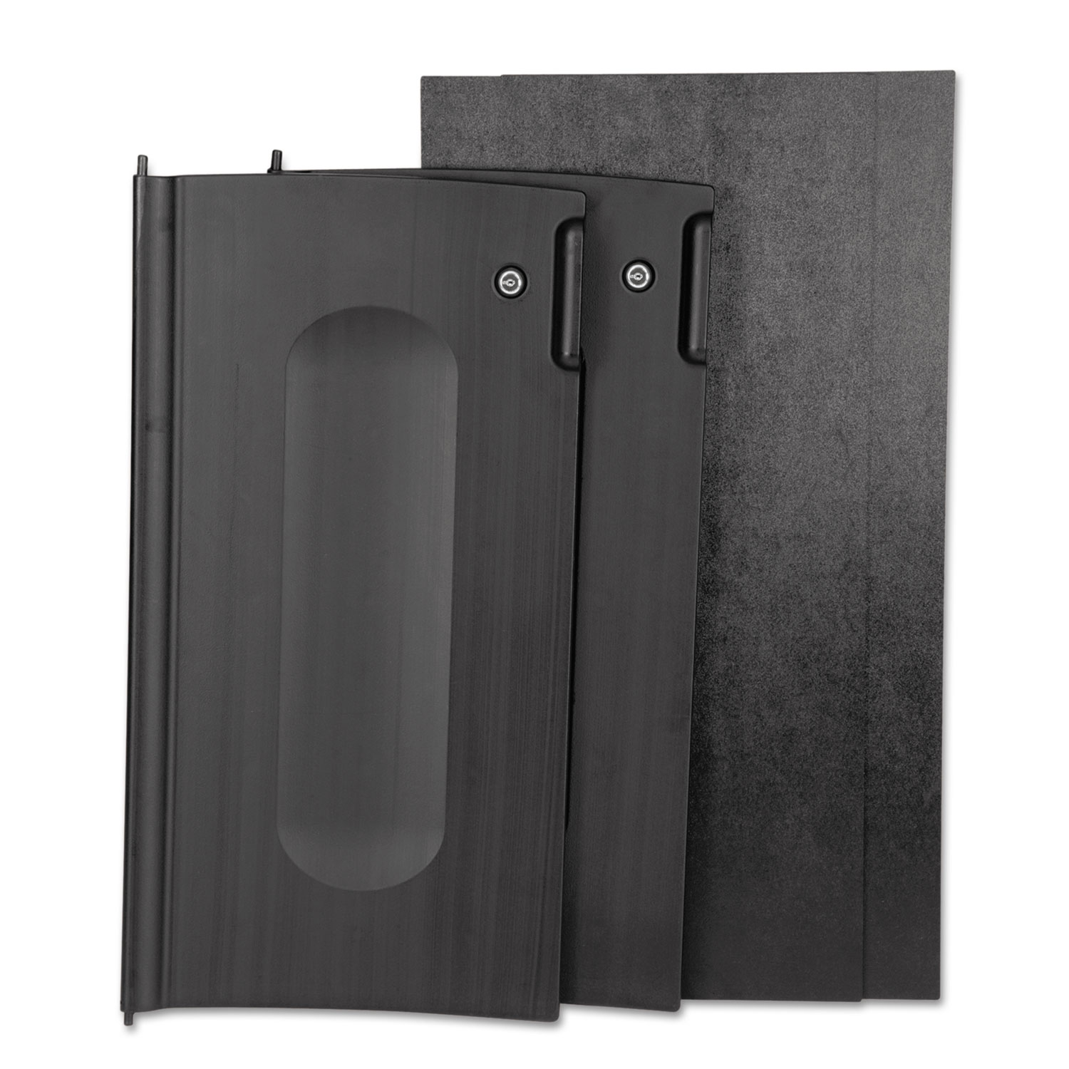 Locking Cabinet Door Kit, For Use With RCP Cleaning Carts, Black