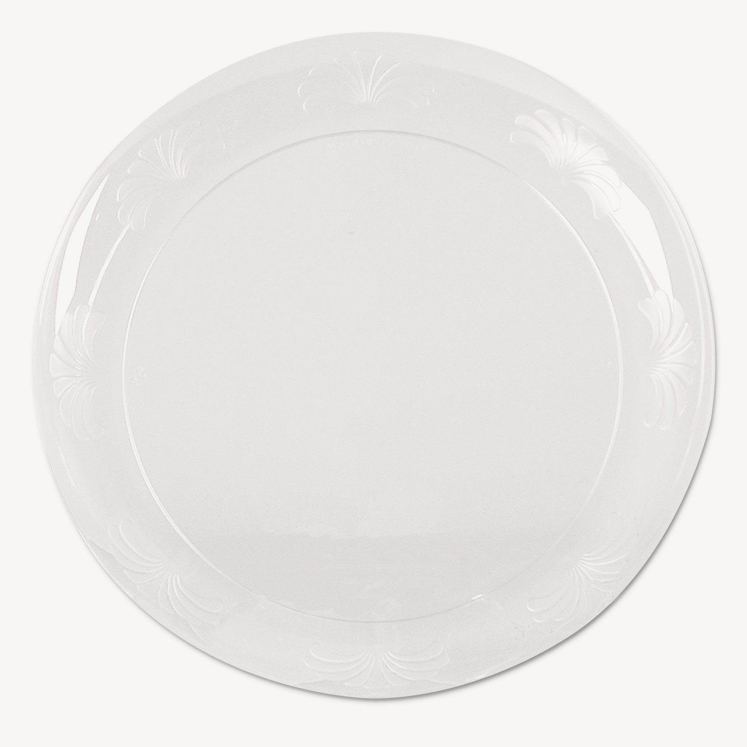 Designerware Plastic Plates, 10 1/4 Inches, Clear, Round, 8/Pack