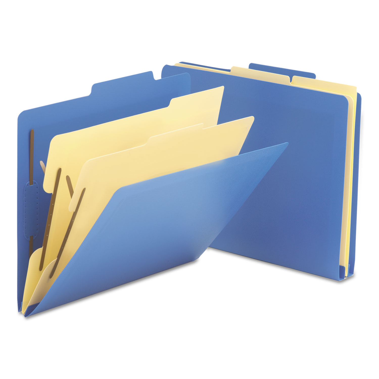  Smead 14045 Six-Section Poly Classification Folders, 2 Dividers, Letter Size, Blue, 10/Box (SMD14045) 