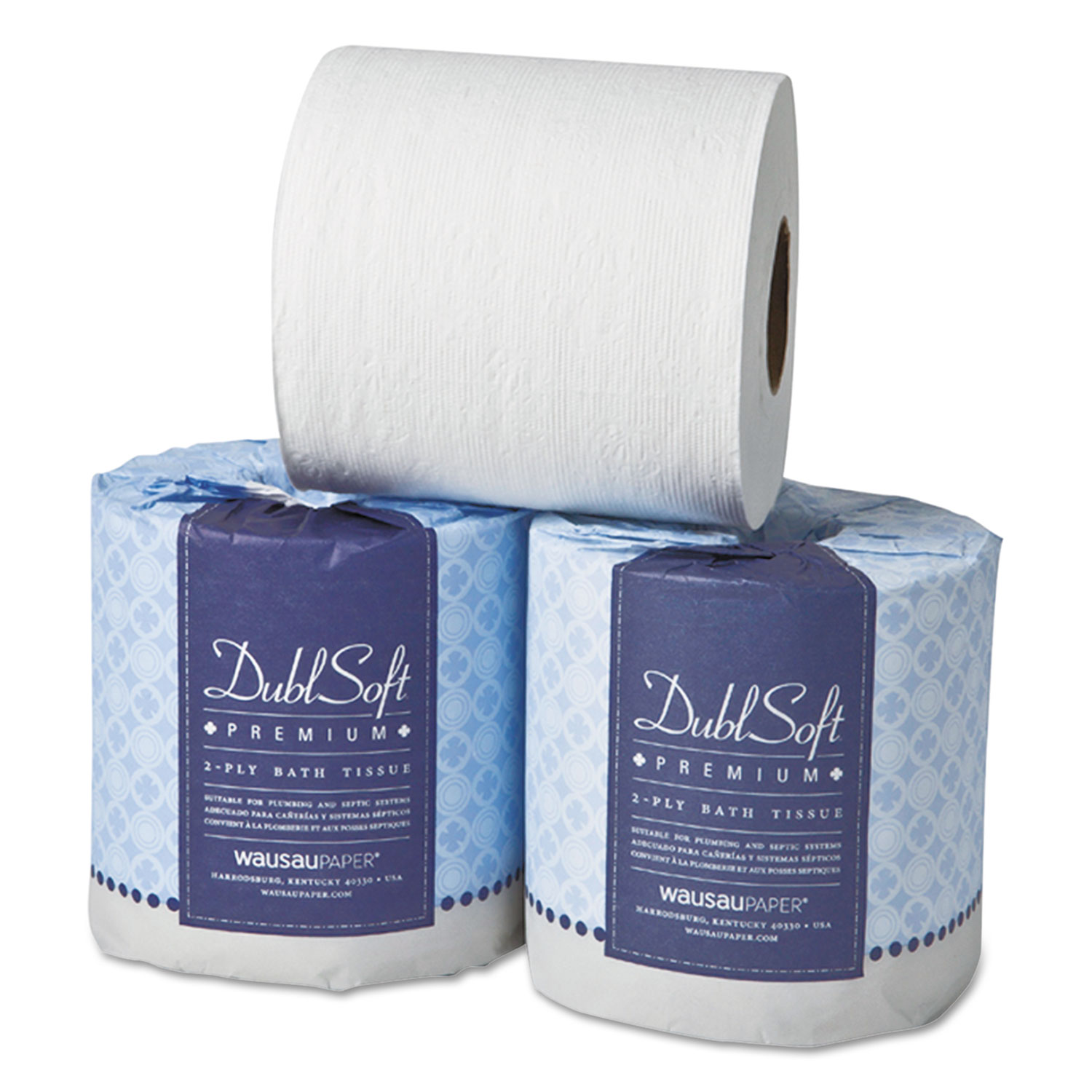 DublSoft Universal Bathroom Tissue, 2-Ply, 500 Sheets, 48 Rolls/Carton