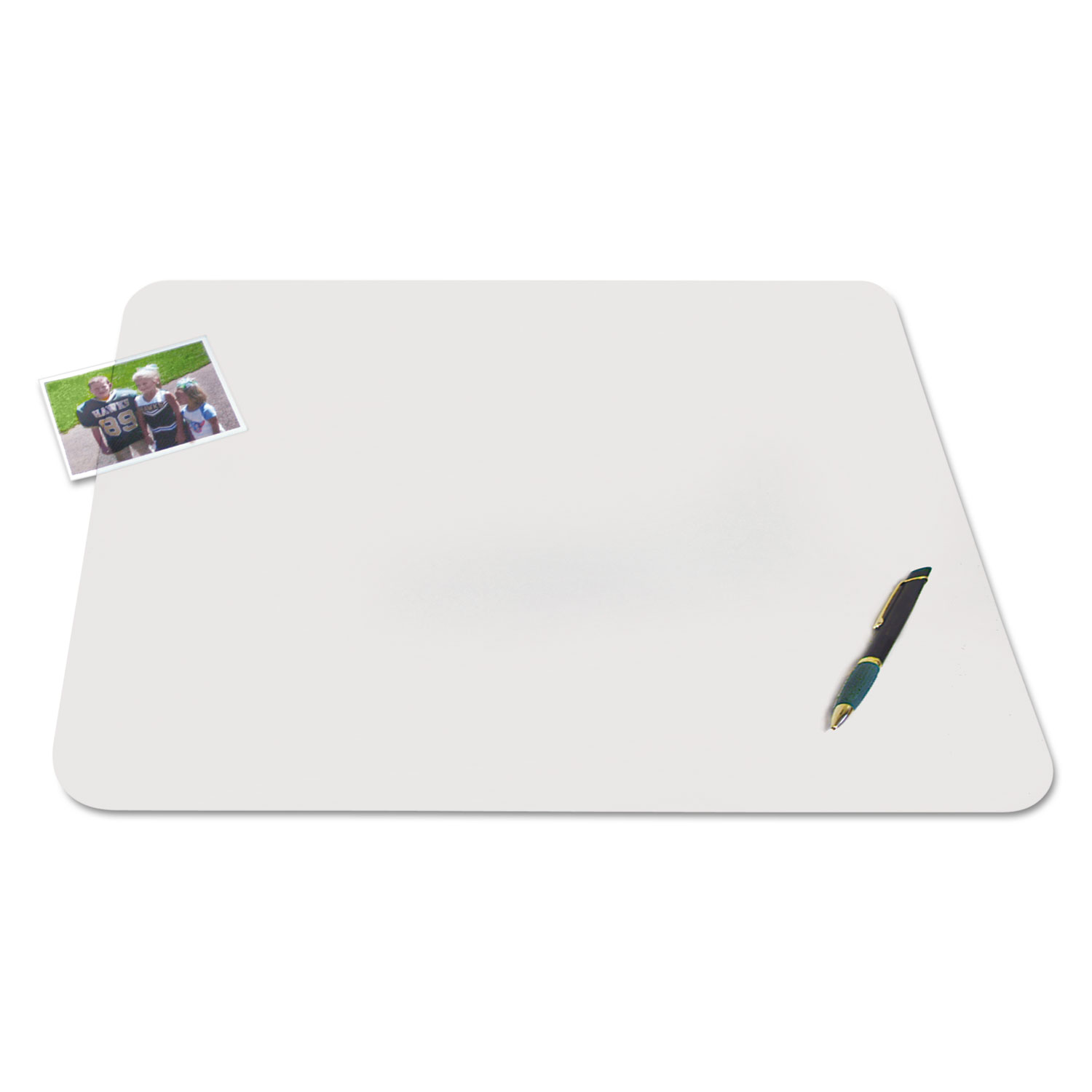 KrystalView Desk Pad with Microban, 24 x 19, Matte, Clear