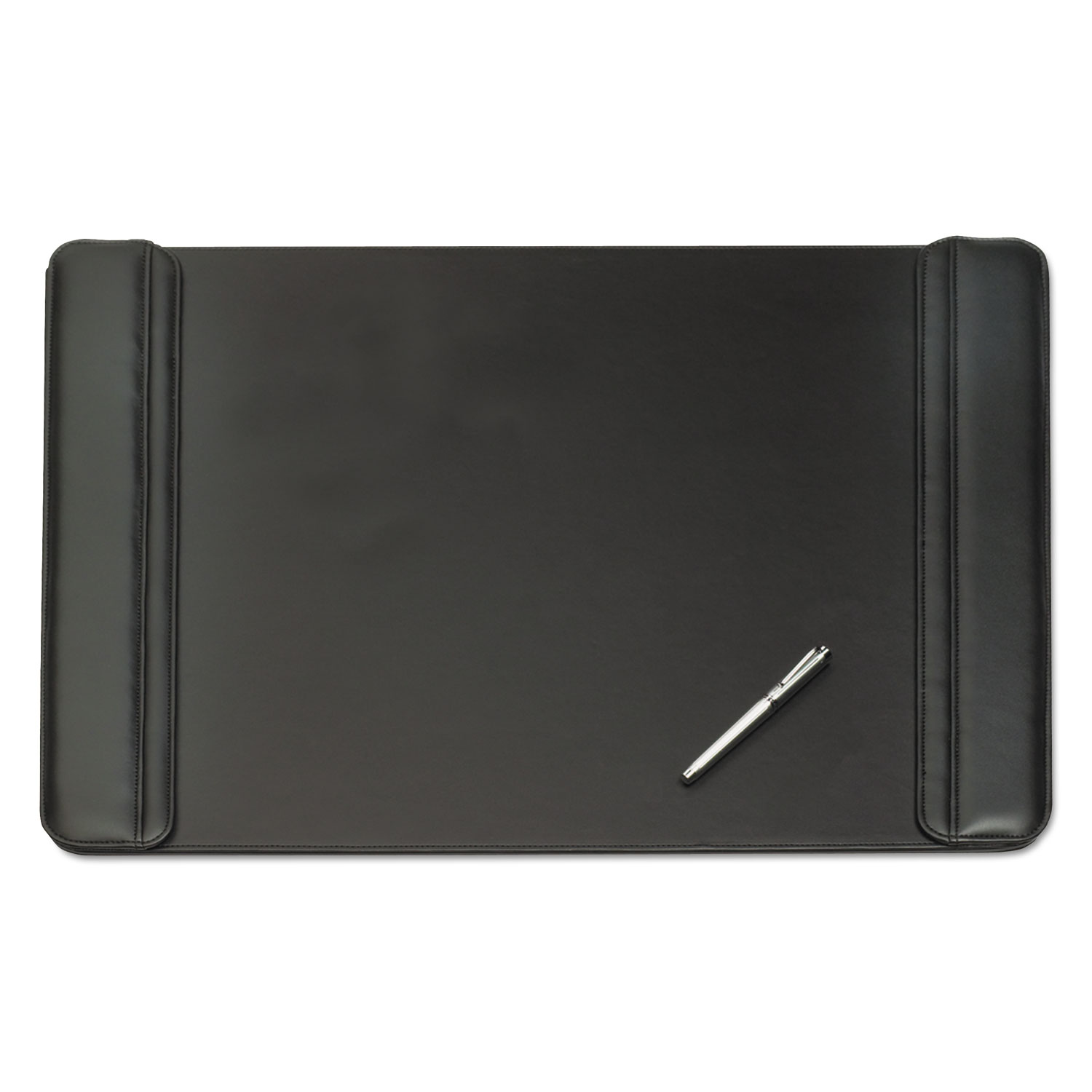  Artistic 5133-8-1 Sagamore Desk Pad w/Flip-Open Side Panels, 38 x 24, Black (AOP513381) 