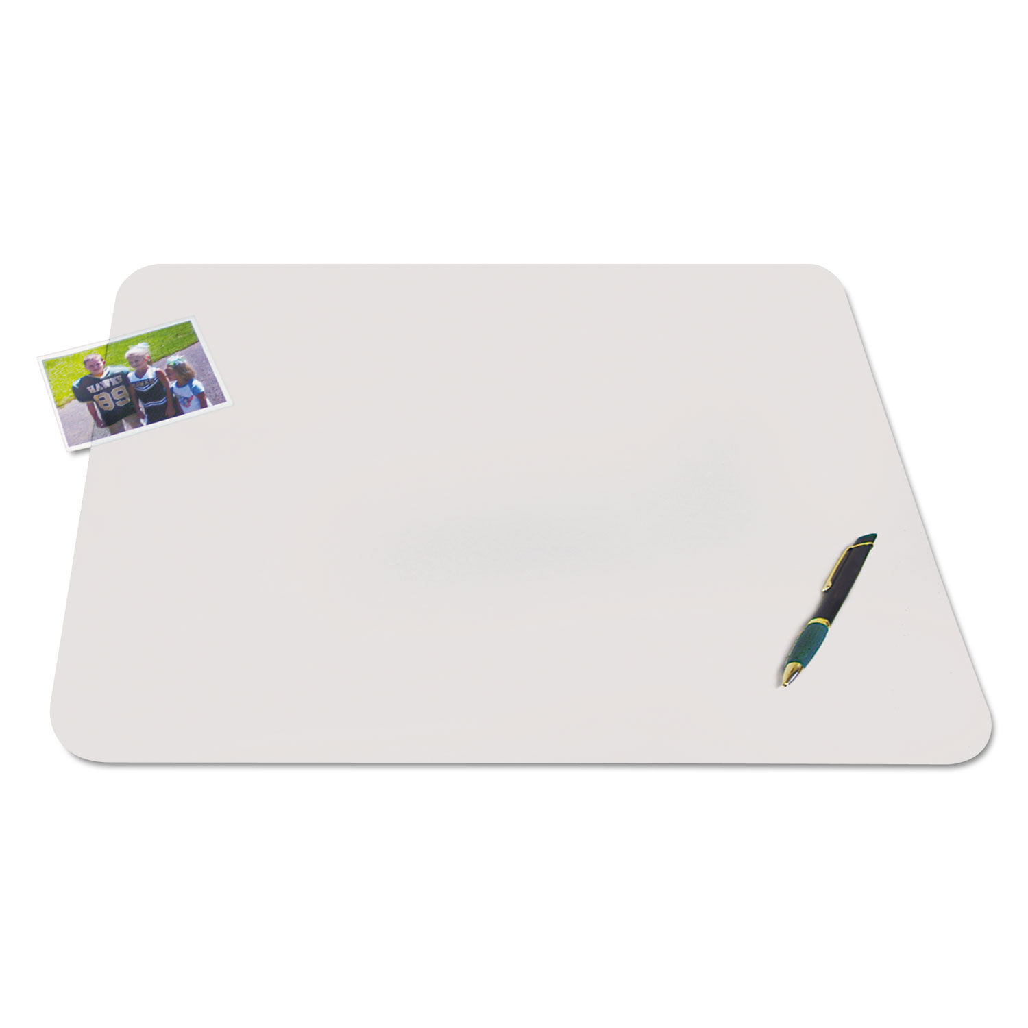 KrystalView Desk Pad with Microban, Matte Finish, 36 x 20, Clear