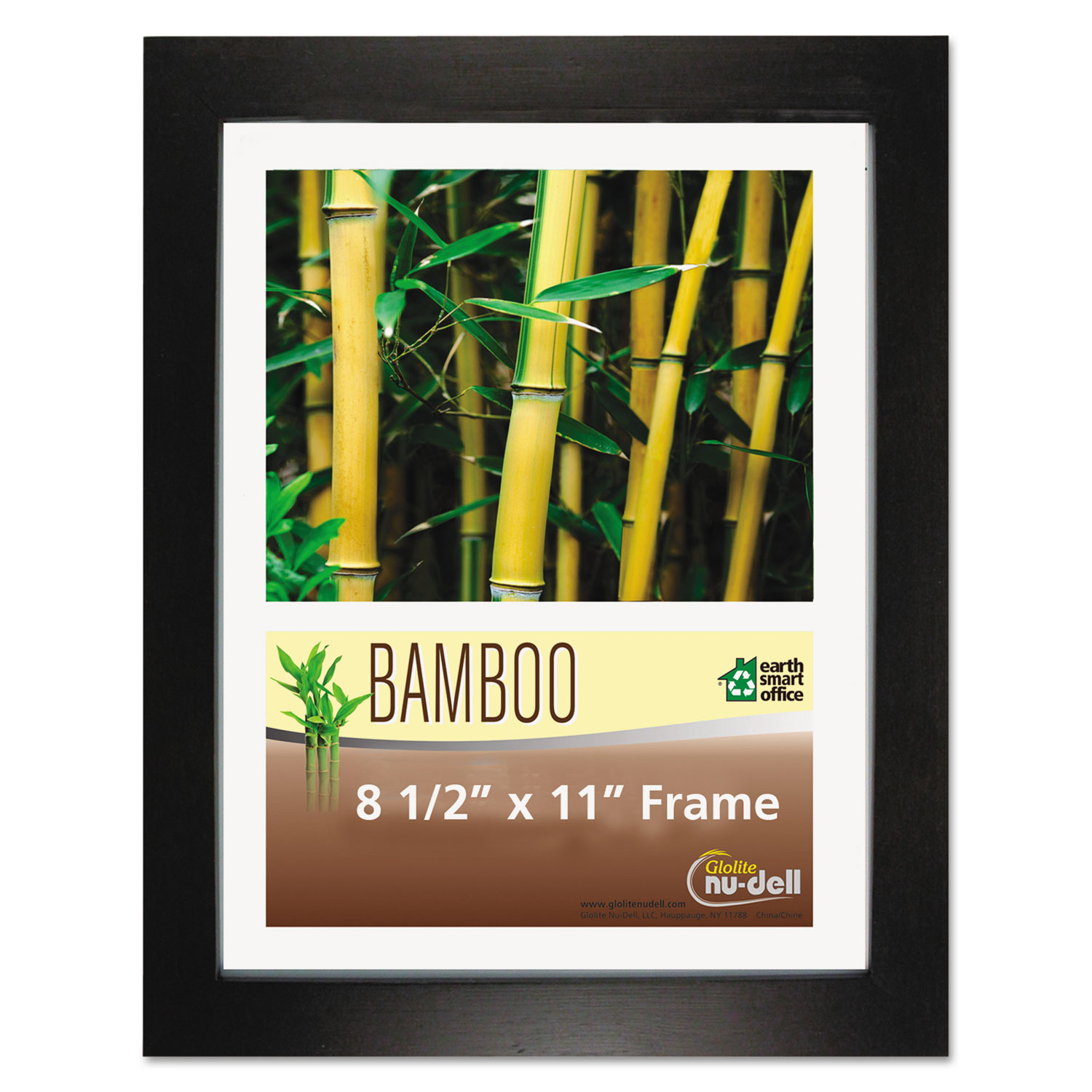  NuDell 14185 Bamboo Frame, 8 1/2 x 11, Black (NUD14185) 