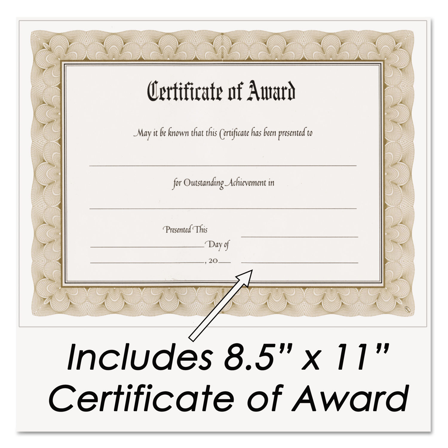 Award-A-Plaque Document Holder, Acrylic/Plastic, 10-1/2 x 13, Oak