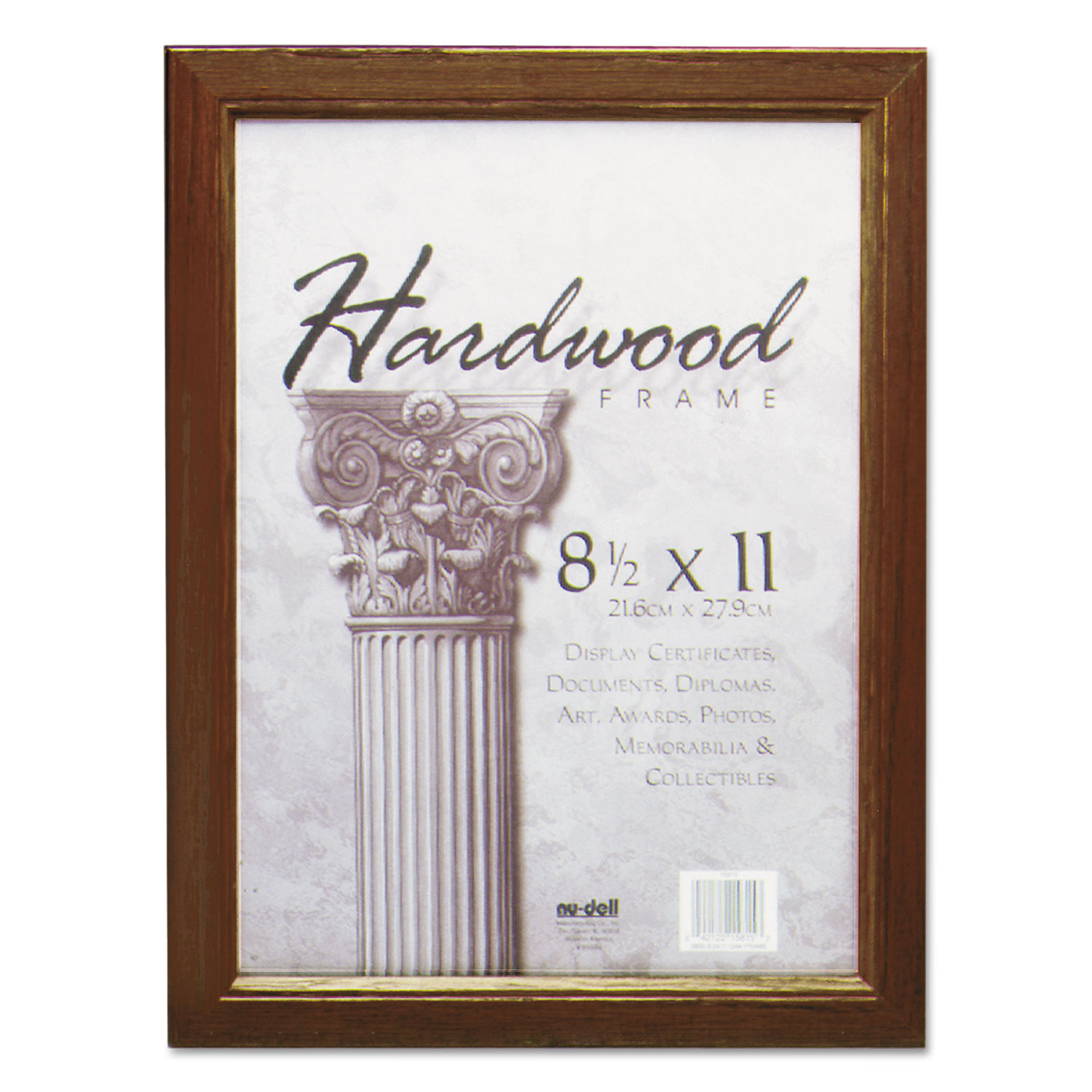  NuDell 15815 Solid Oak Hardwood Frame, 8-1/2 x 11, Walnut Finish (NUD15815) 