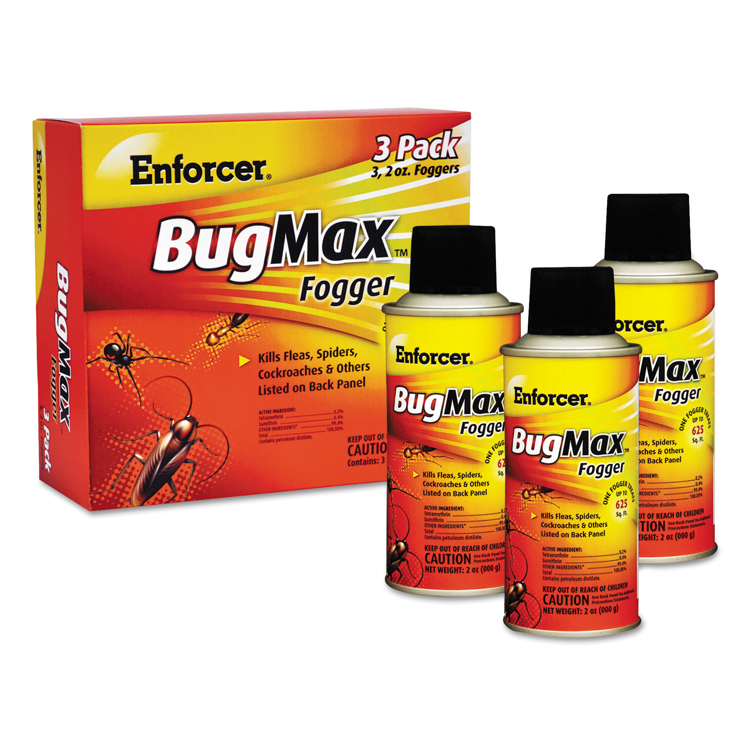 BugMax Fogger, 2 oz, For Ants/Cockroaches/Crickets/Spiders