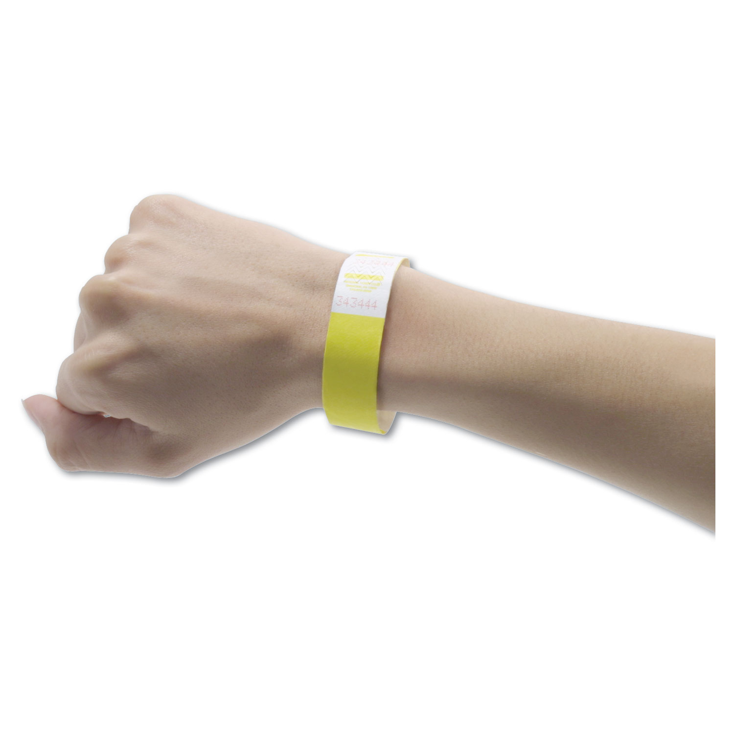 Crowd Management Wristbands, Sequentially Numbered, 10 x 3/4, Yellow, 500/Pack