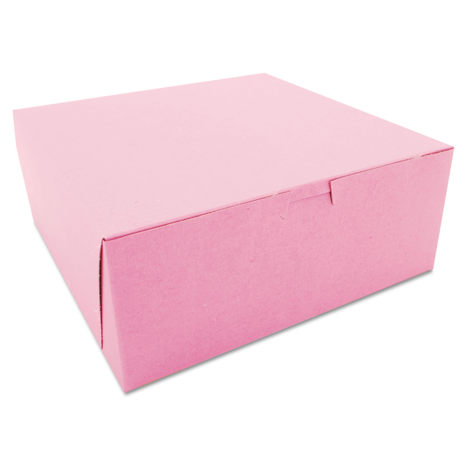  SCT SCH 0873 Non-Window Bakery Boxes, 10 x 10 x 4, Pink, 100/Carton (SCH0873) 