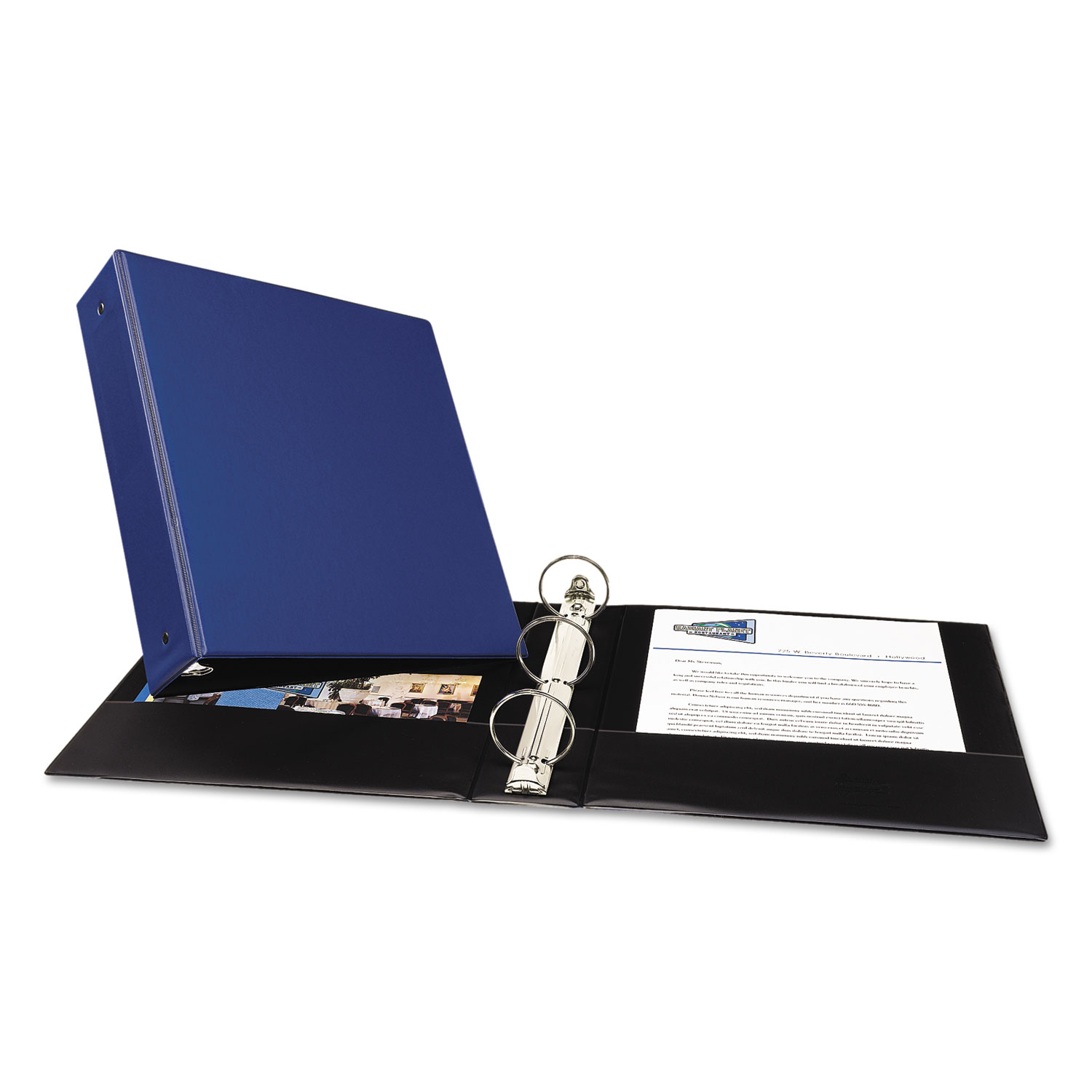 Economy Non-View Binder with Round Rings, 11 x 8 1/2, 2 Capacity, Blue